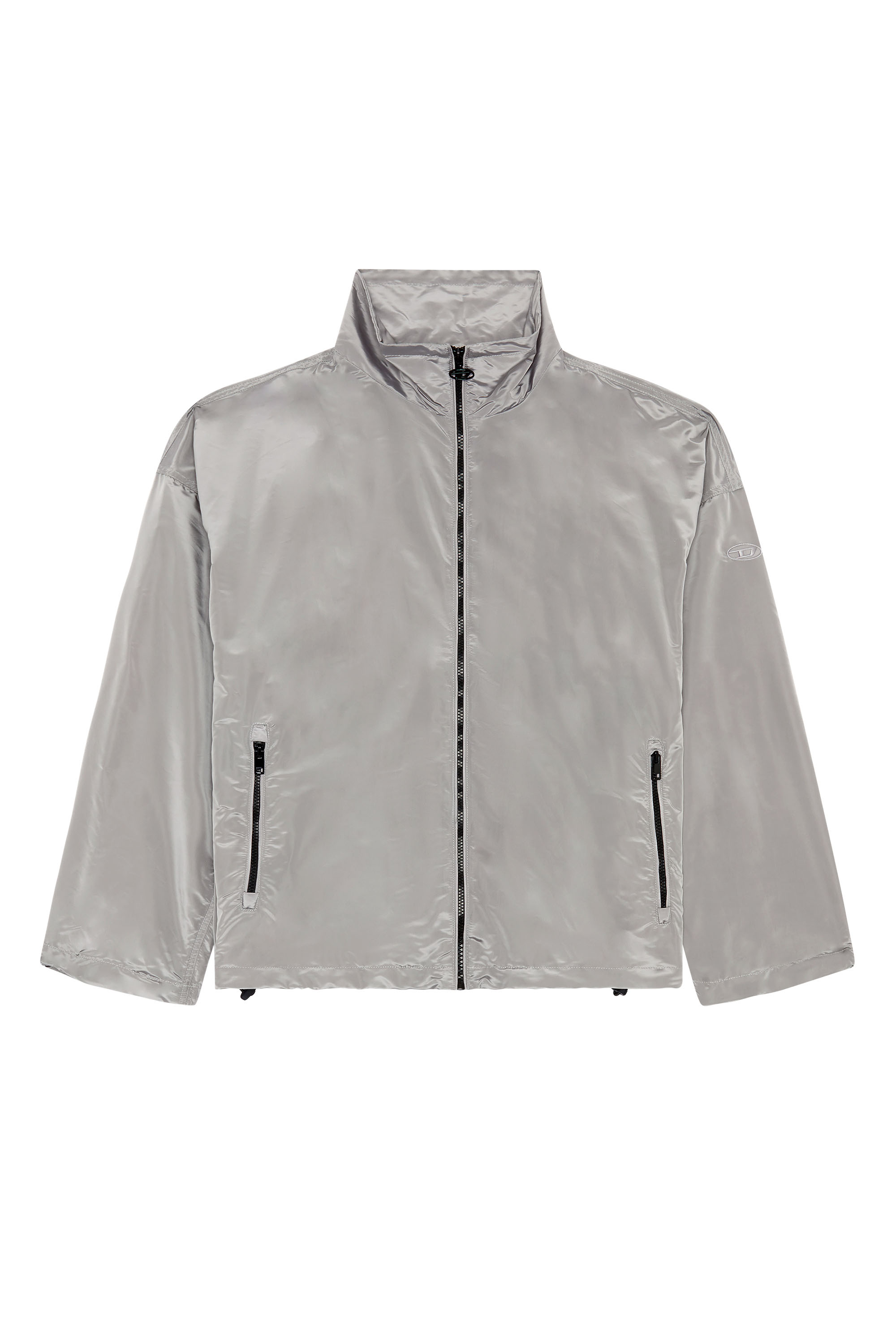 Diesel - J-WRIGHT, Man Fluid windbreaker in ciré nylon in Grey - Image 3