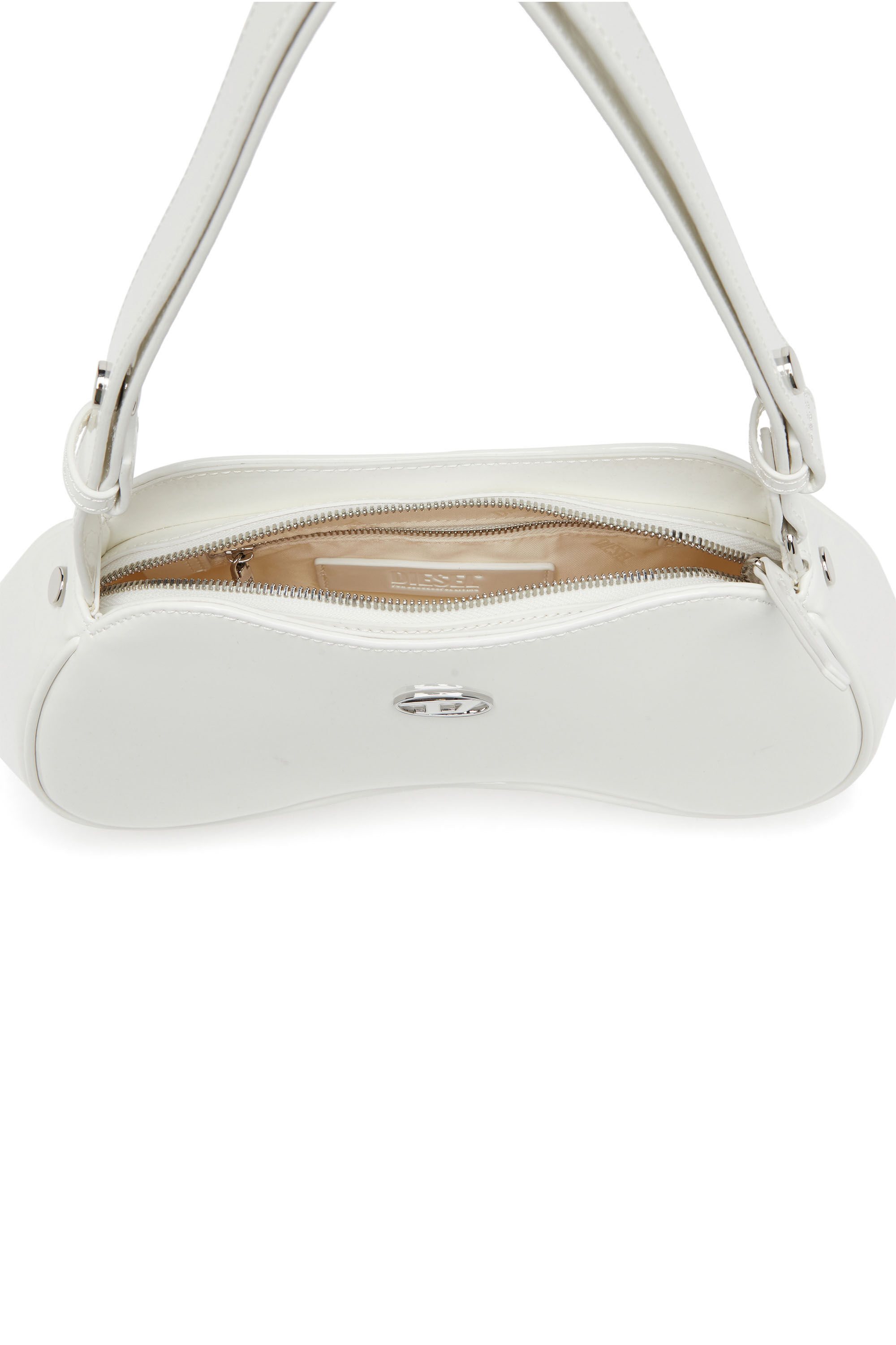 Diesel - PLAY SHOULDER, Woman Play-Glossy shoulder bag in White - Image 5