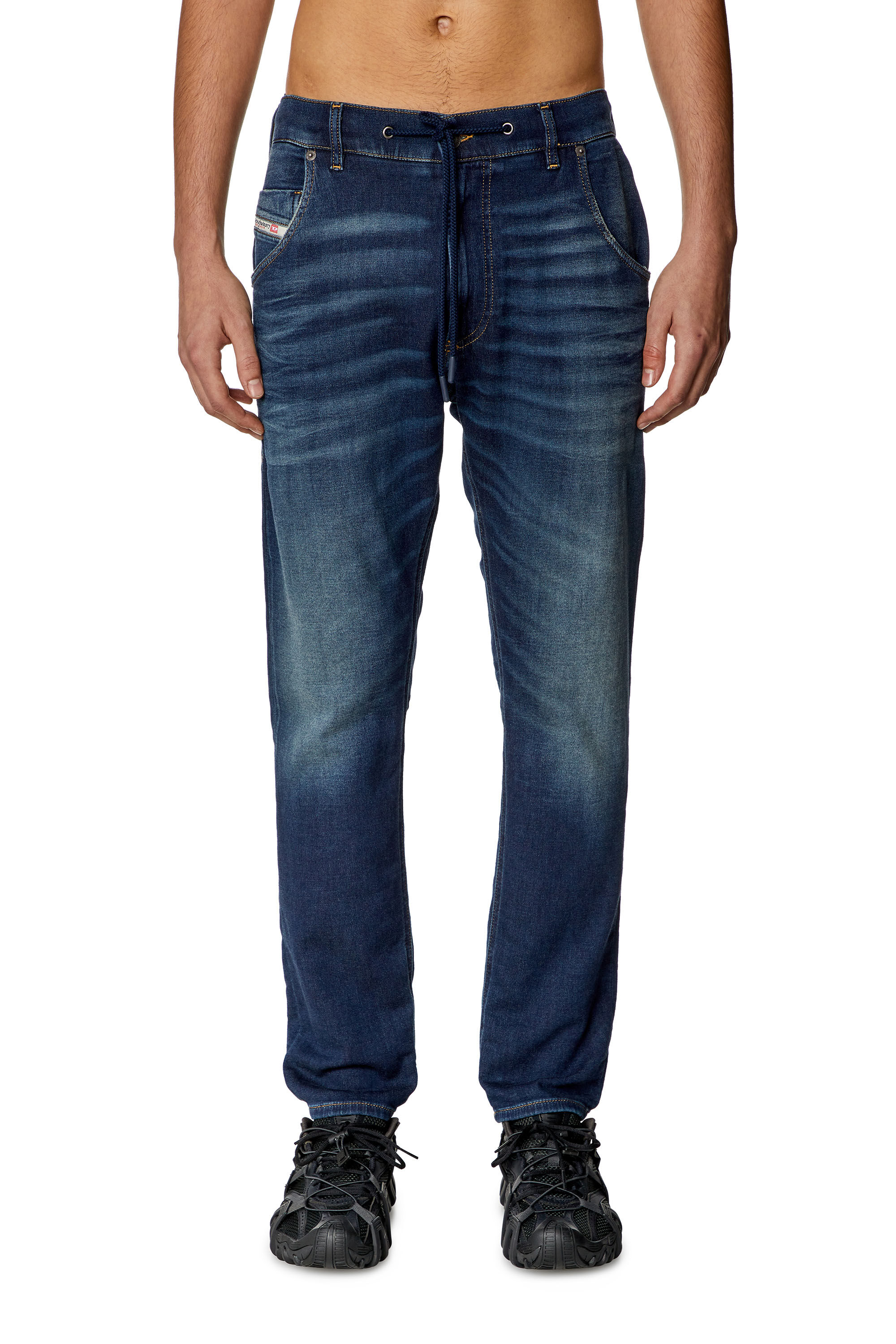 Diesel - Man Tapered 2030 D-Krooley Joggjeans® 068HZ, Dark Blue - Image 3