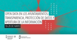 Cartel del curso Datos abiertos en los ayuntamientos: transparencia, protección de datos y apertura de la información