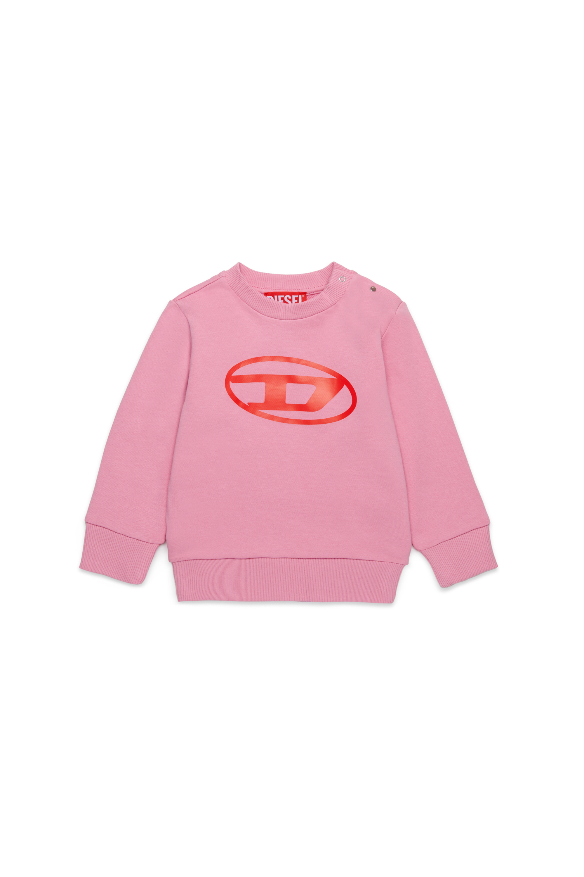 Diesel - SCERB, Unisex Sweatshirt mit Oval D-Print in Rosa - 1