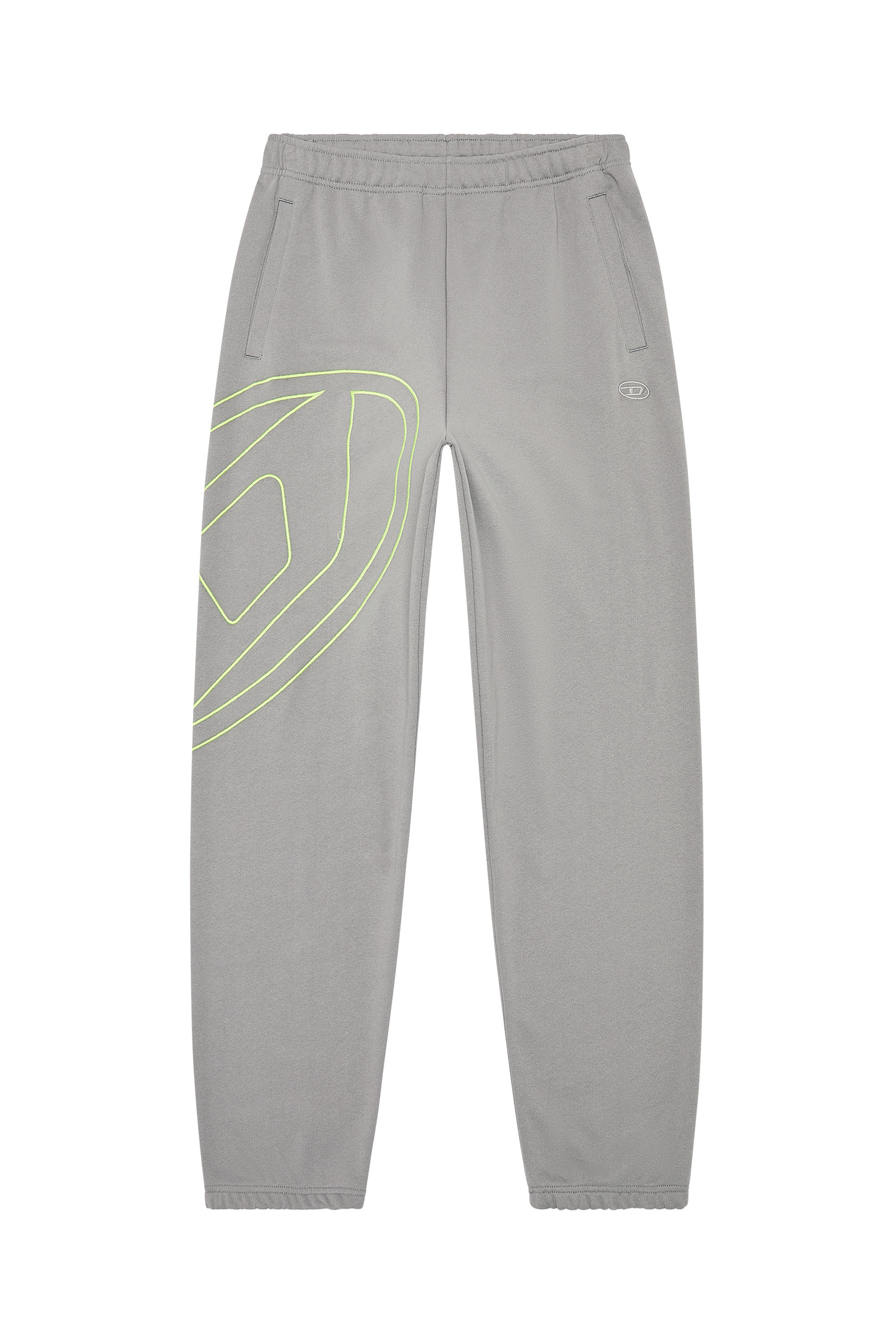 Diesel - P-MARKY-MEGOVAL-D, Man Track pants with mega oval D in Grey - Image 3