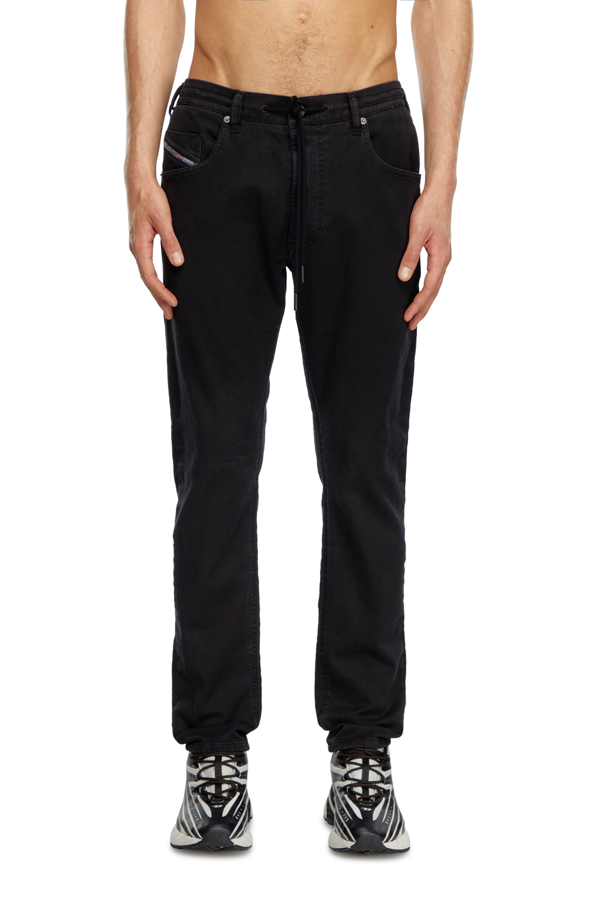 Diesel - Man Tapered 2030 D-Krooley Joggjeans® 068NH, Black/Dark grey - Image 1