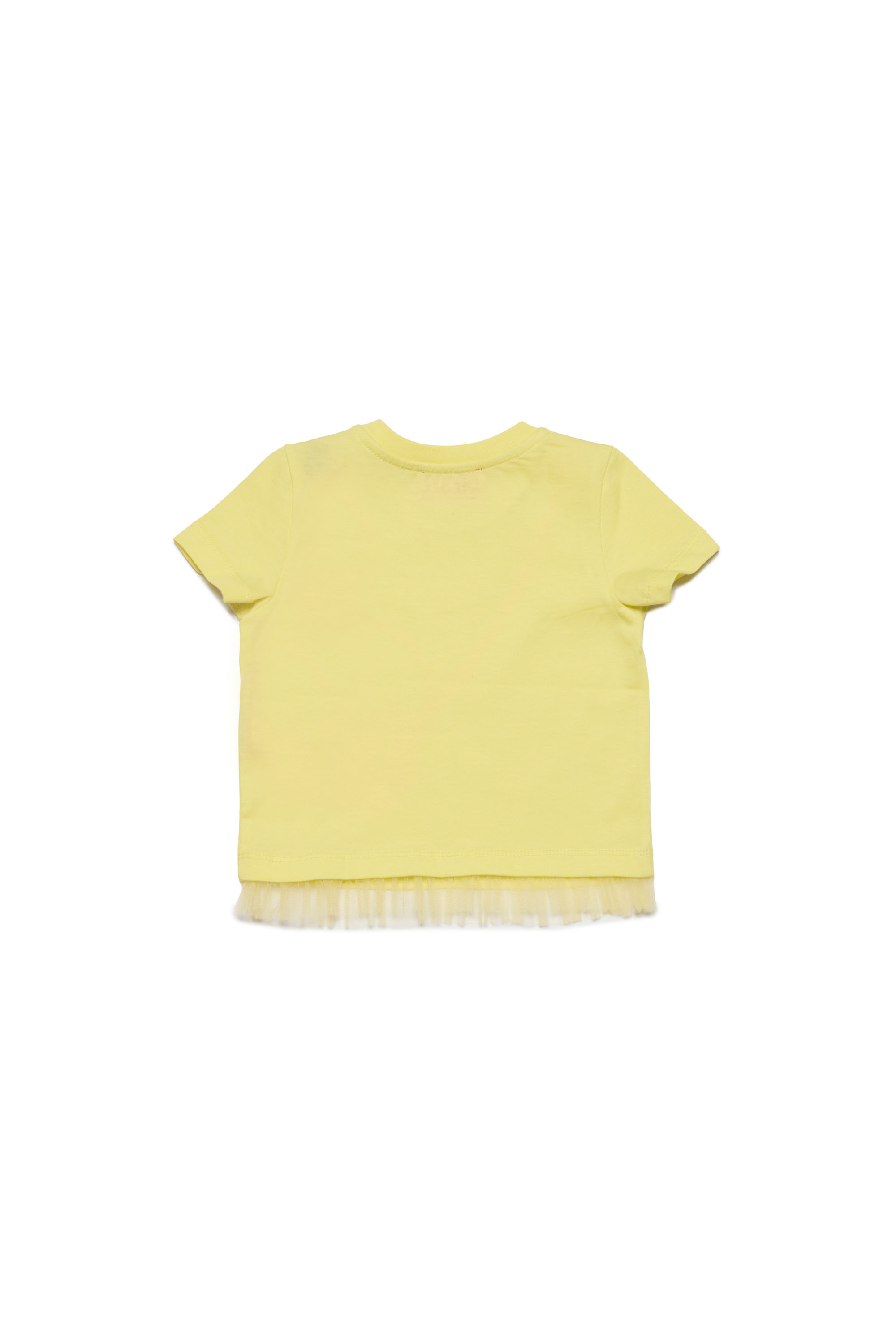 Diesel - TURNIB, Damen T-Shirt mit Trompe l'oeil-Tasche in Gelb - Image 2