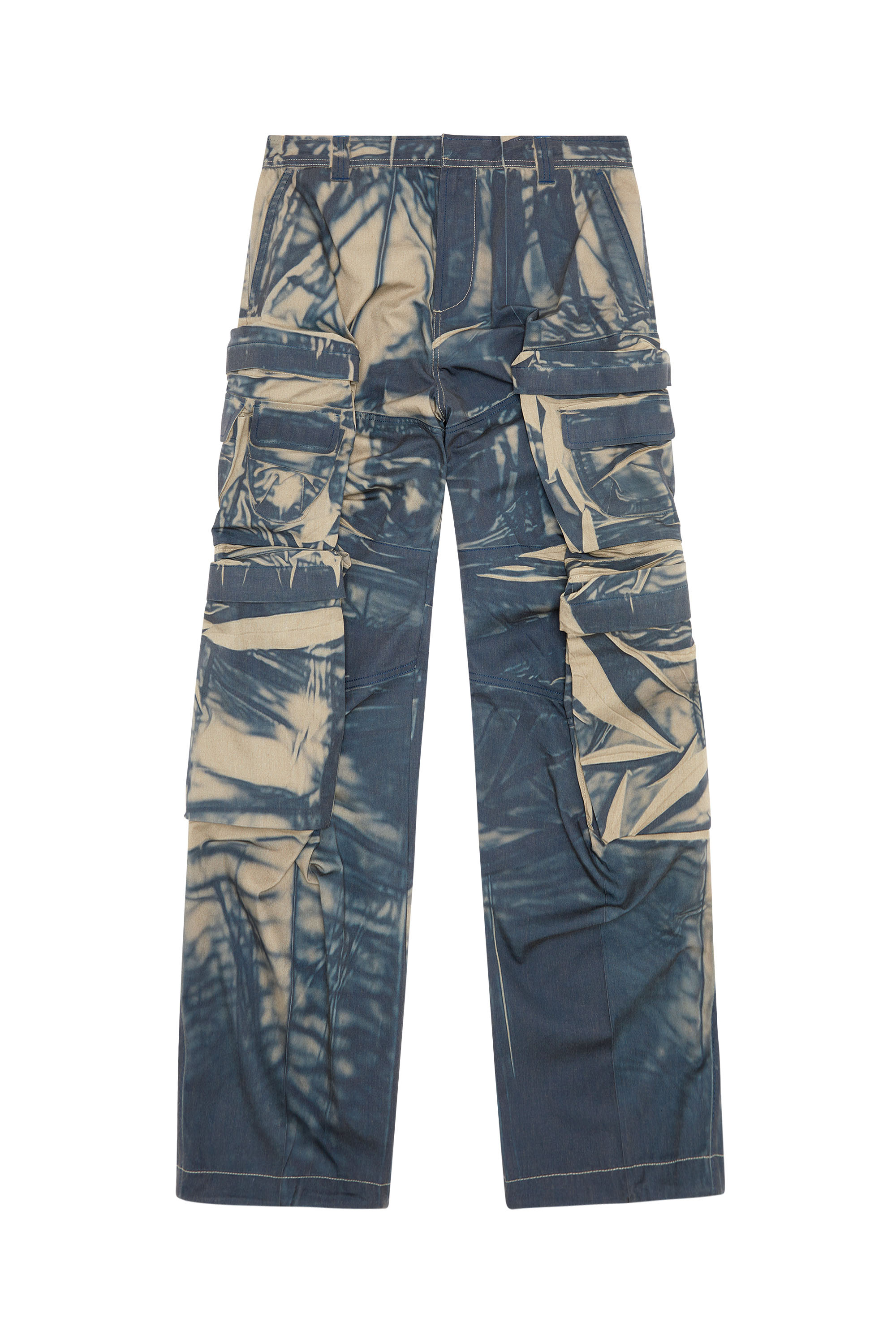 Diesel - P-HUGH, Man Cargo pants with creased-effect print in Multicolor - Image 3