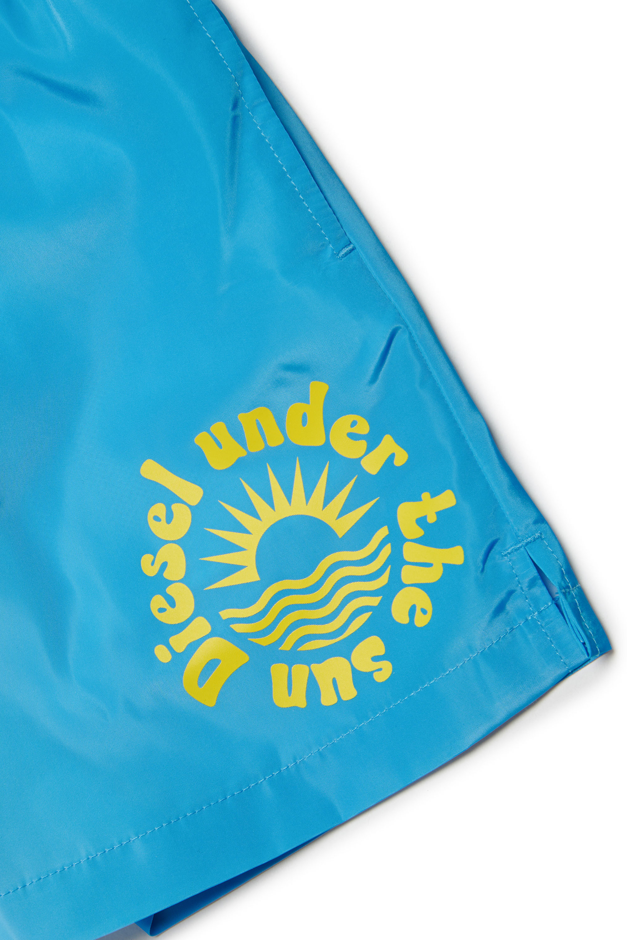 Diesel - MLUC, Herren Batik-Badeshorts mit Sonnen-Print in Blau - Image 4