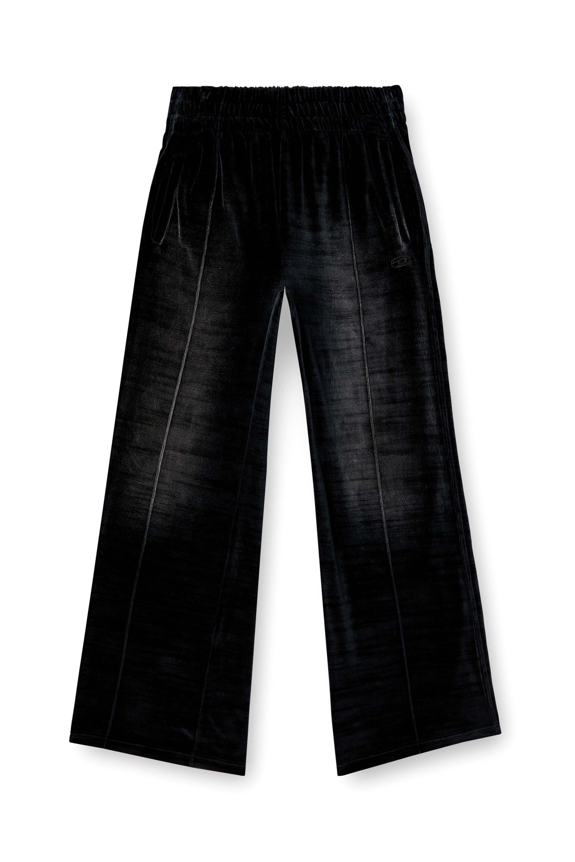 Diesel - P-OZAMP-BAND, Herren Faded velvet track pants in Schwarz - 3