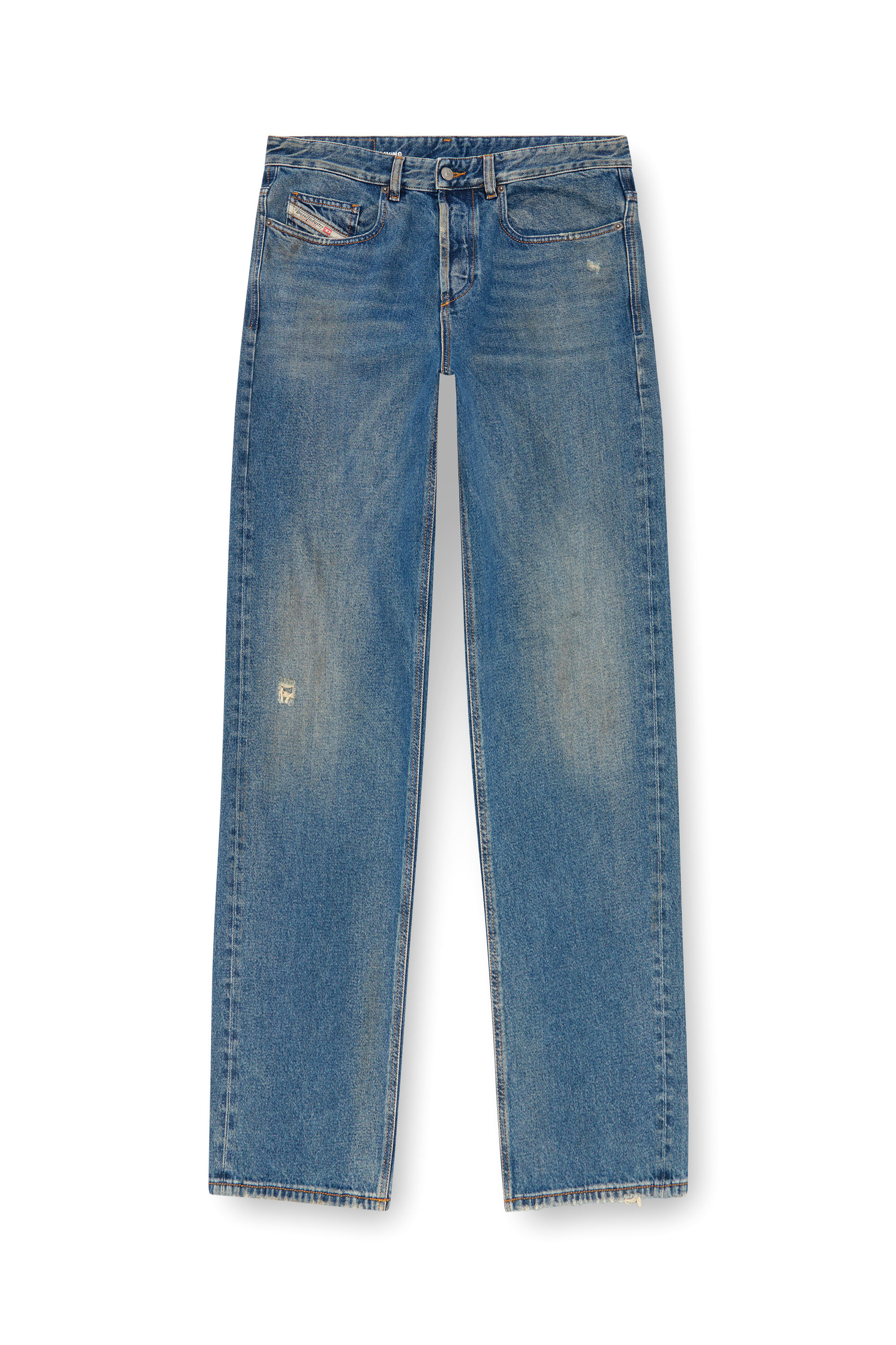 Diesel - Herren Straight Jeans 2001 D-Macro 09J79, Mittelblau - Image 5