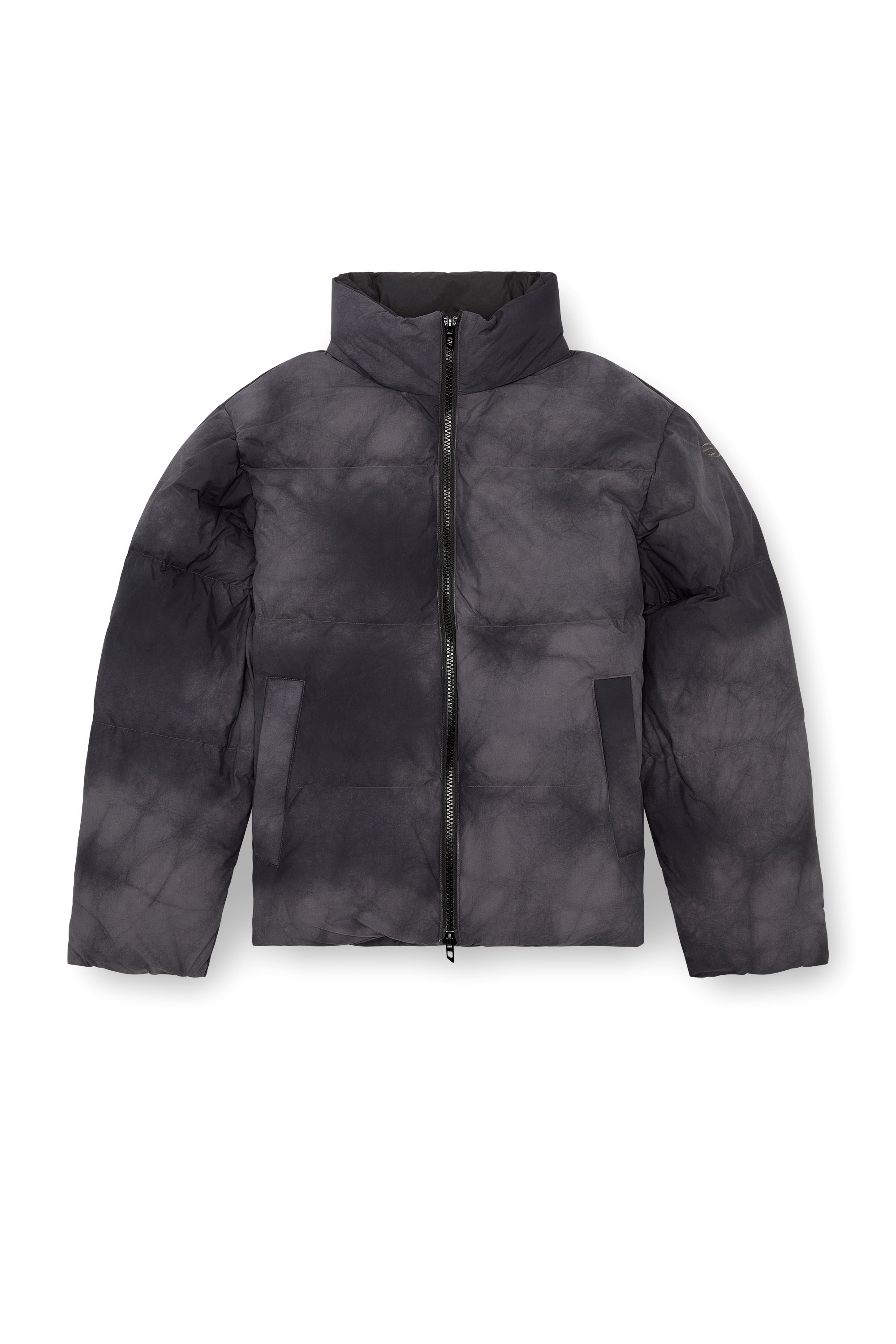 Diesel - W-RAVEEL, Herren Daunenjacke mit Kapuze aus Patchy-Nylon in Schwarz - 3