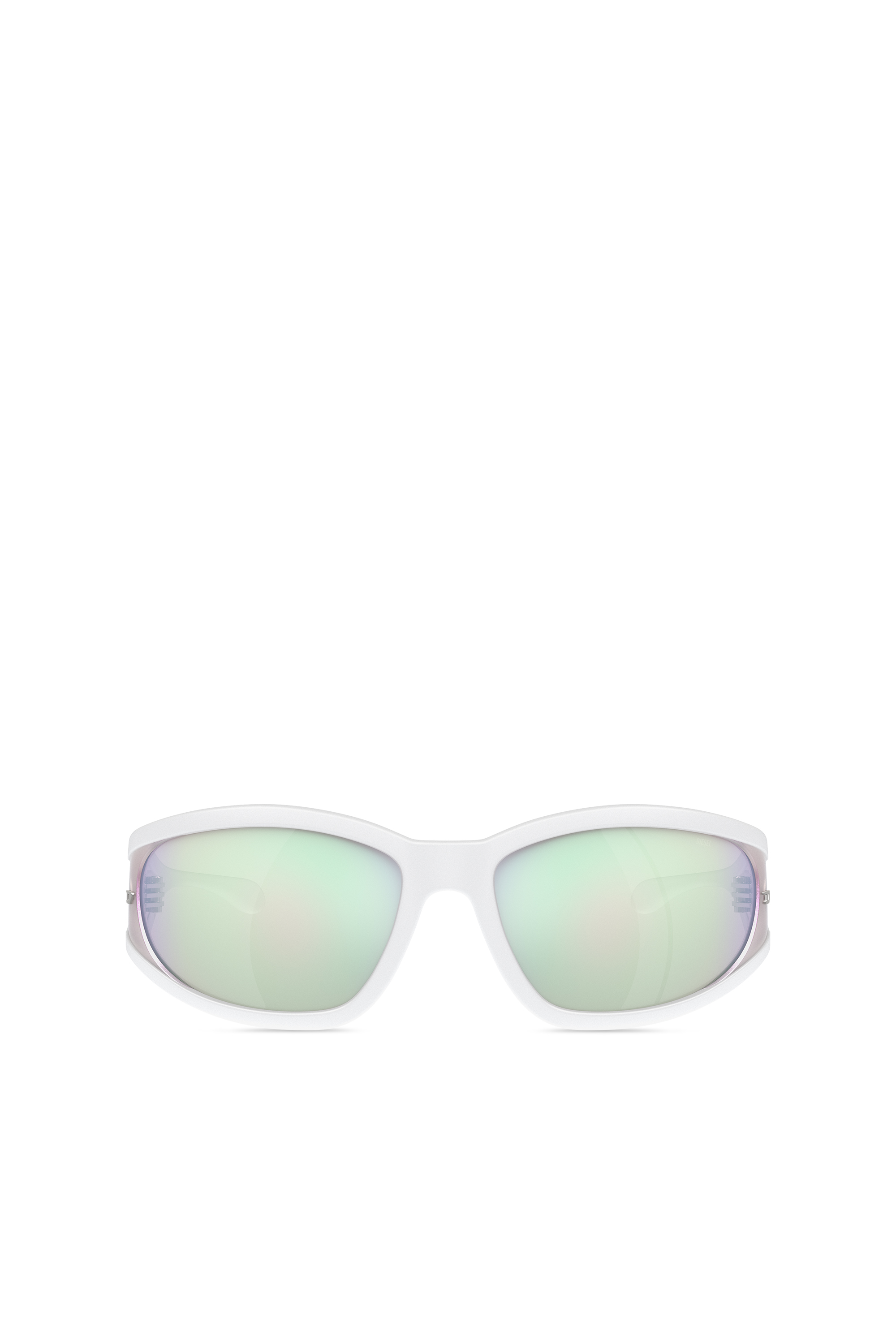 Diesel - 0DL3002, Unisex Sonnenbrille aus acetat mit rechteckigen gläsern in Weiss - Image 1