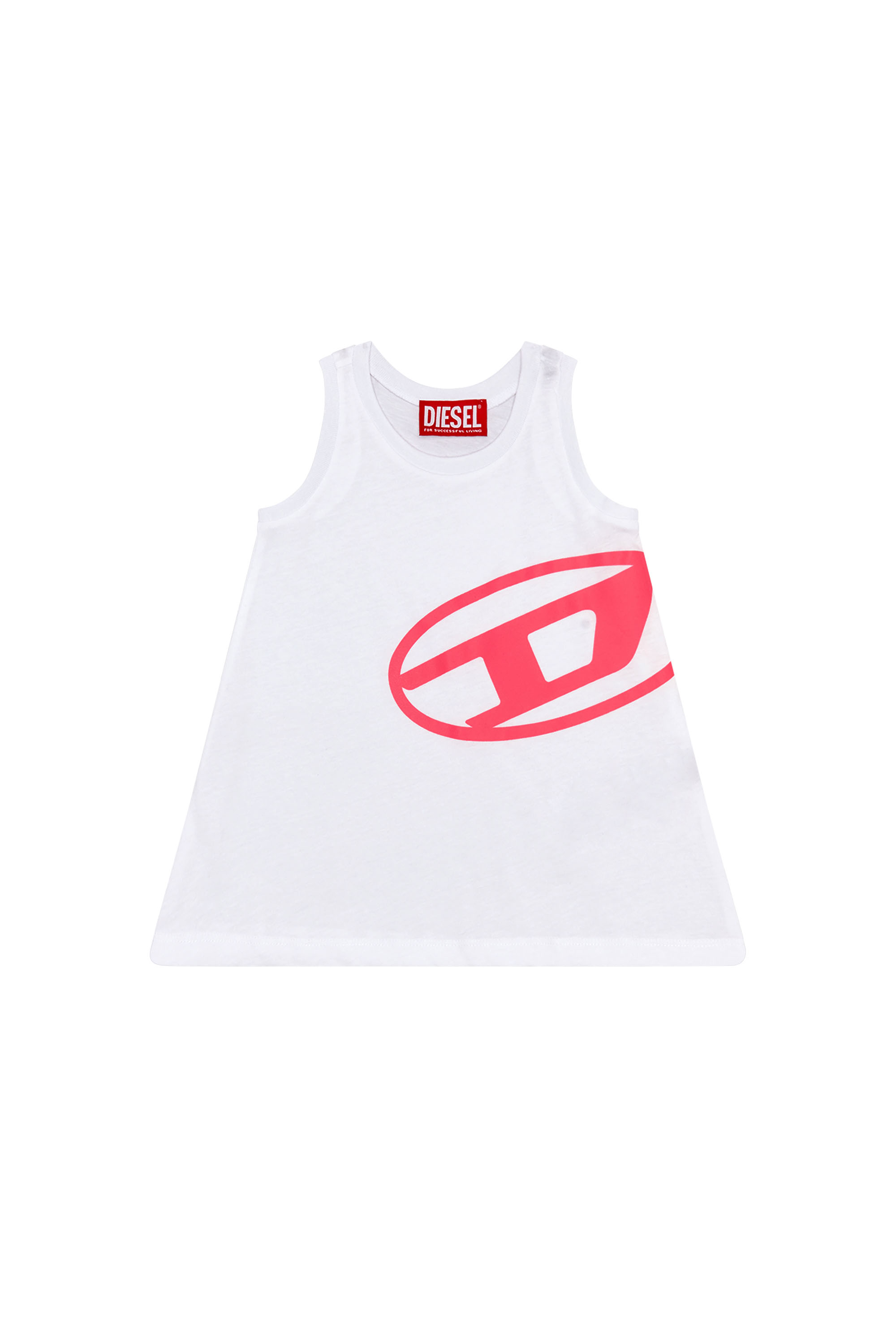 Diesel - MCURGIB, Damen Strand-Kleid mit Oval D-Logo in Weiss - Image 1