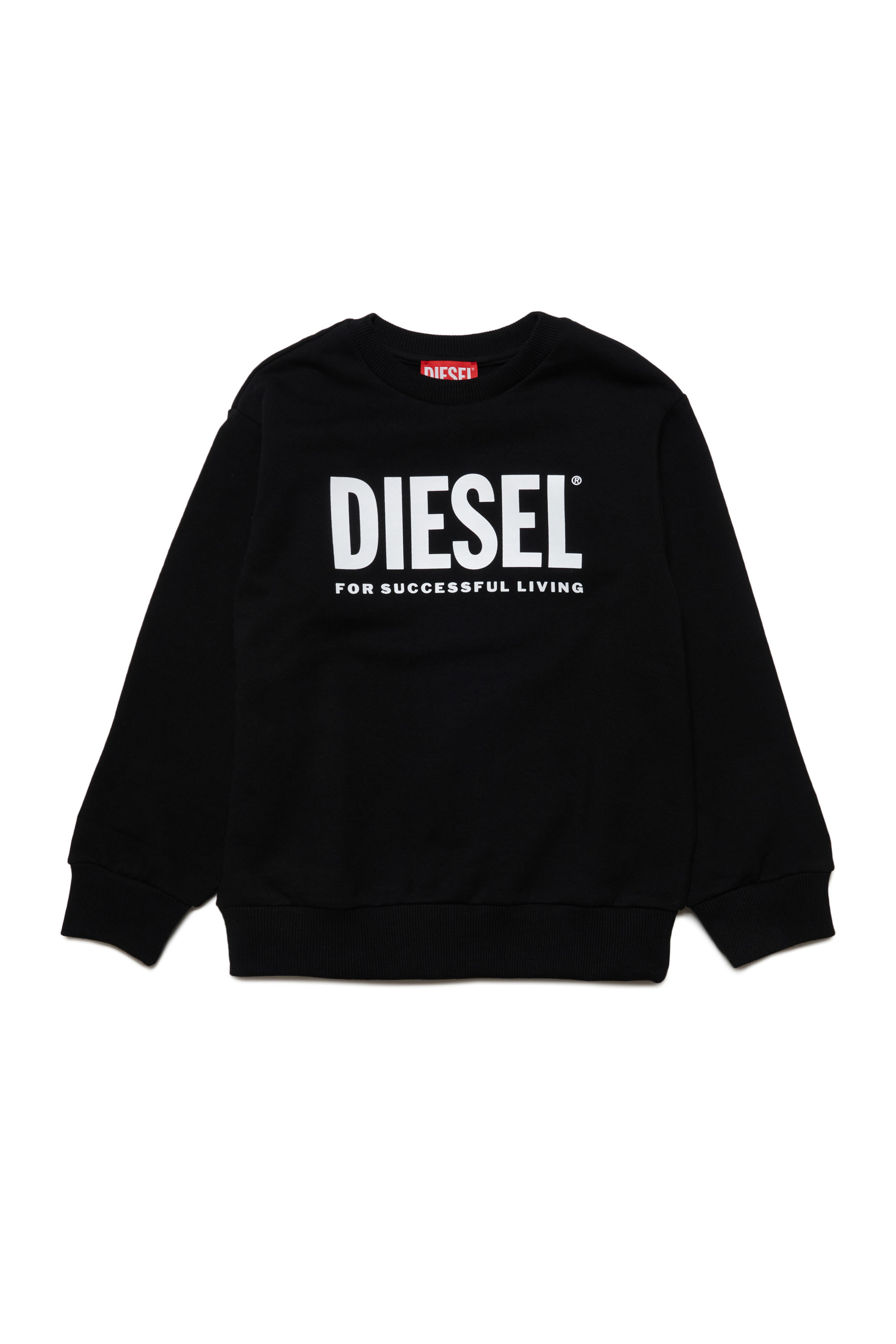 Diesel - LSFORT DI OVER, Unisex Sweatshirt mit Logo-Print in Schwarz - Image 1