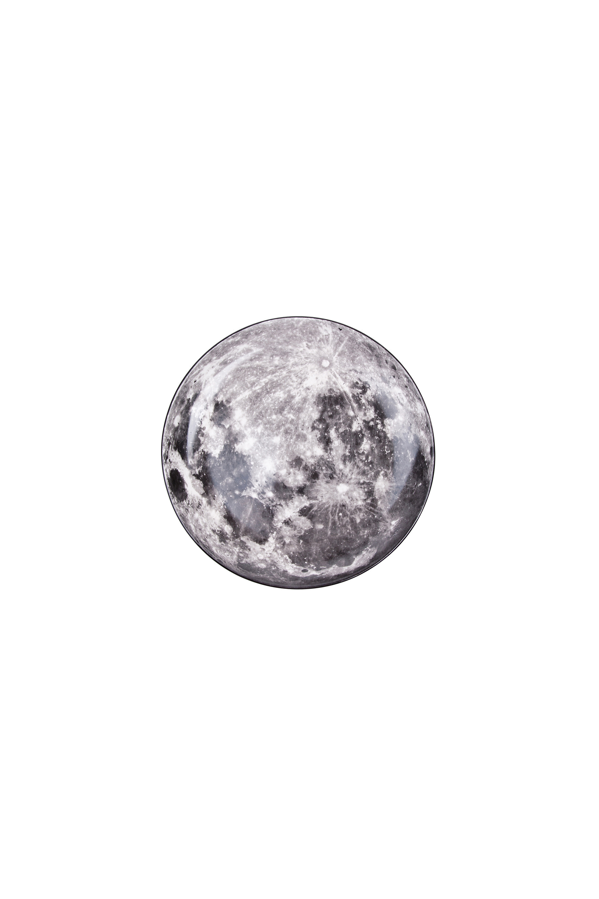 Diesel - 10829 COSMIC DINER, Unisex Essteller aus Porzellan „Moon“ in Grau - Image 1