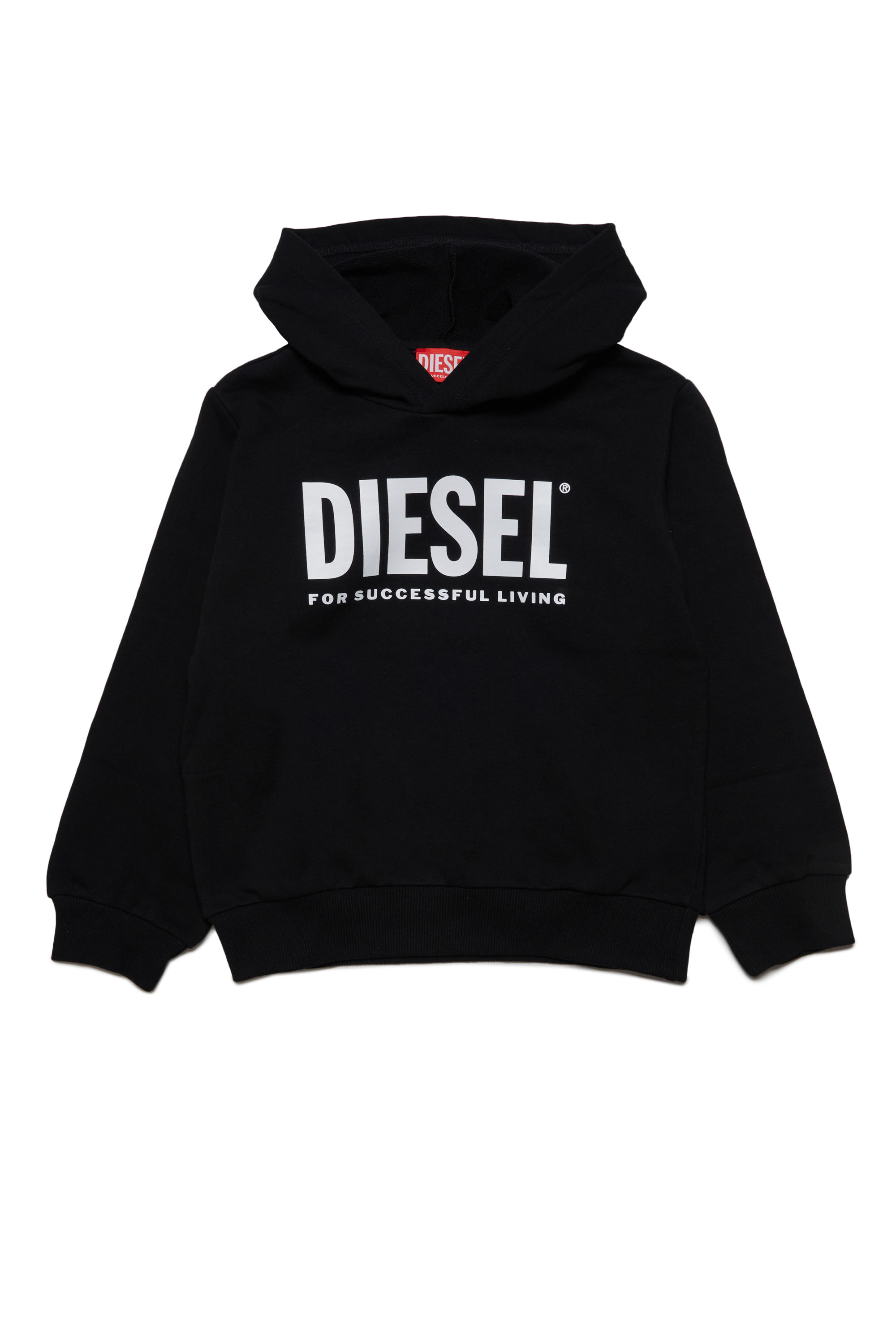 Diesel - LSFORT DI OVER HOOD, Unisex Hoodie mit Logo-Print in Schwarz - Image 1