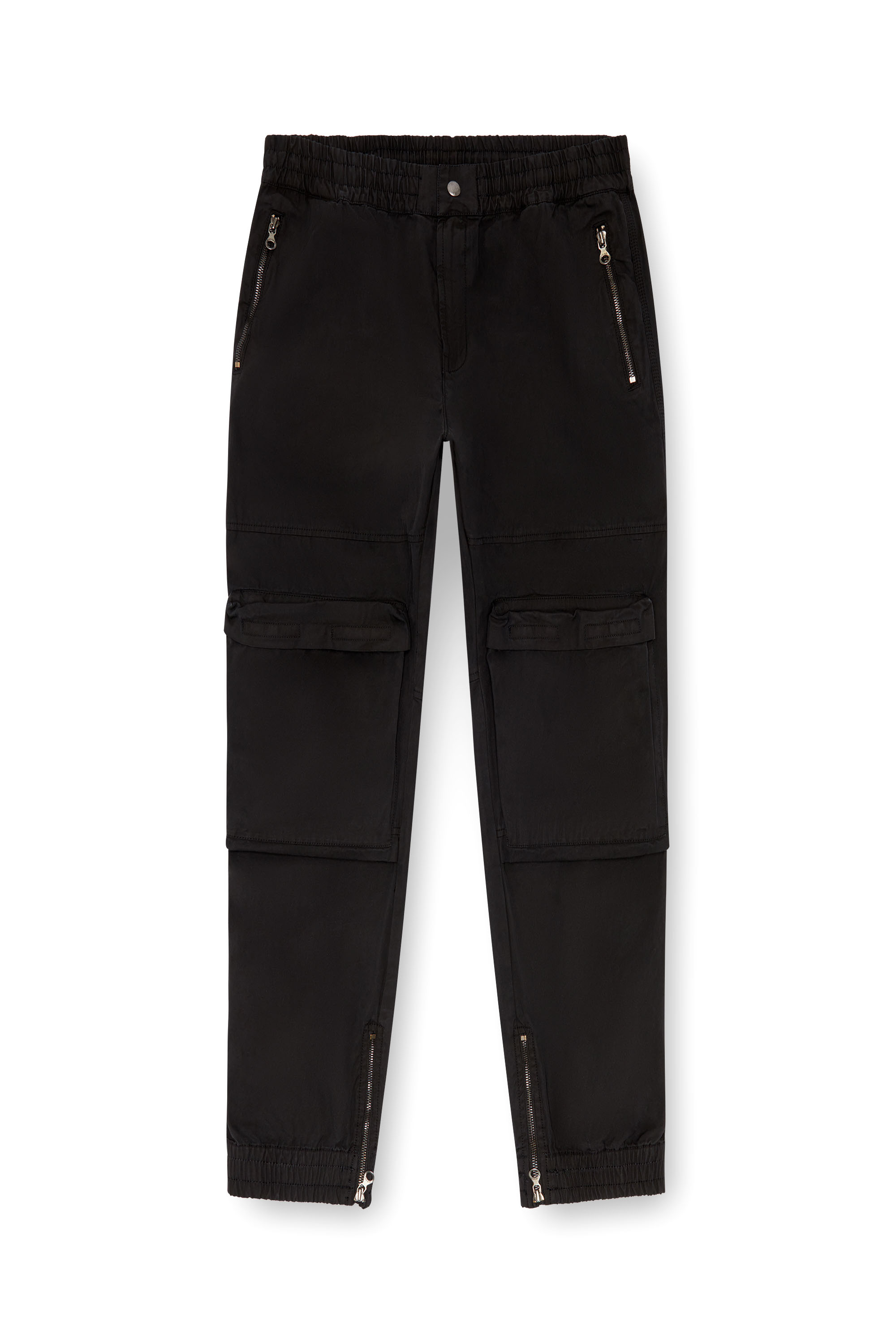 Diesel - P-BEECK, Man Cargo pants in faded organic cotton in Black - Image 3