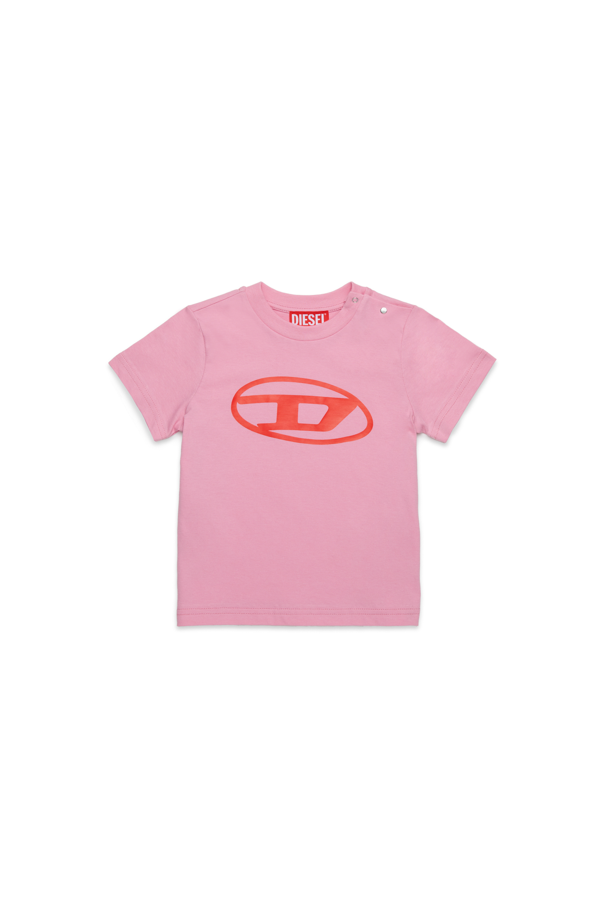 Diesel - TCERB, Unisex T-Shirt mit Oval D-Logo in Rosa - 1