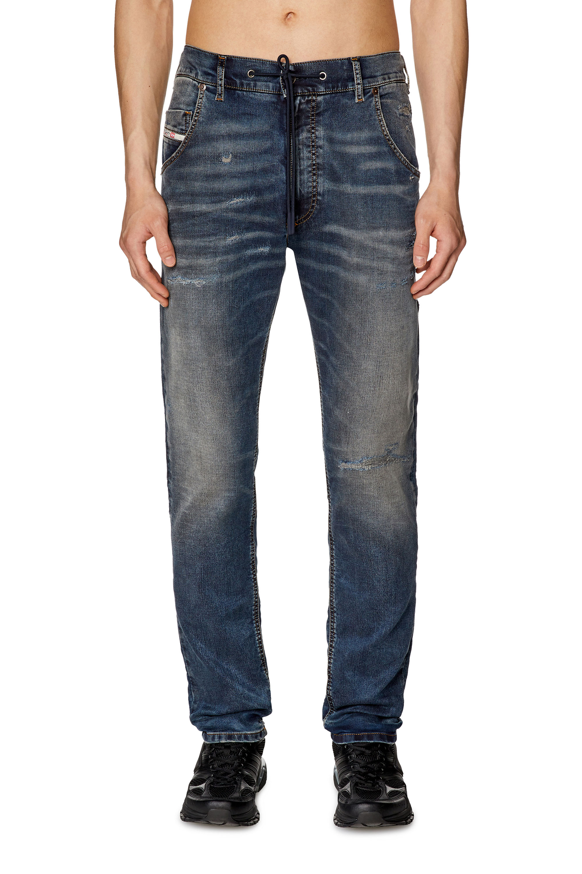 Diesel - Man Tapered 2030 D-Krooley Joggjeans® E9H98, Dark Blue - Image 1