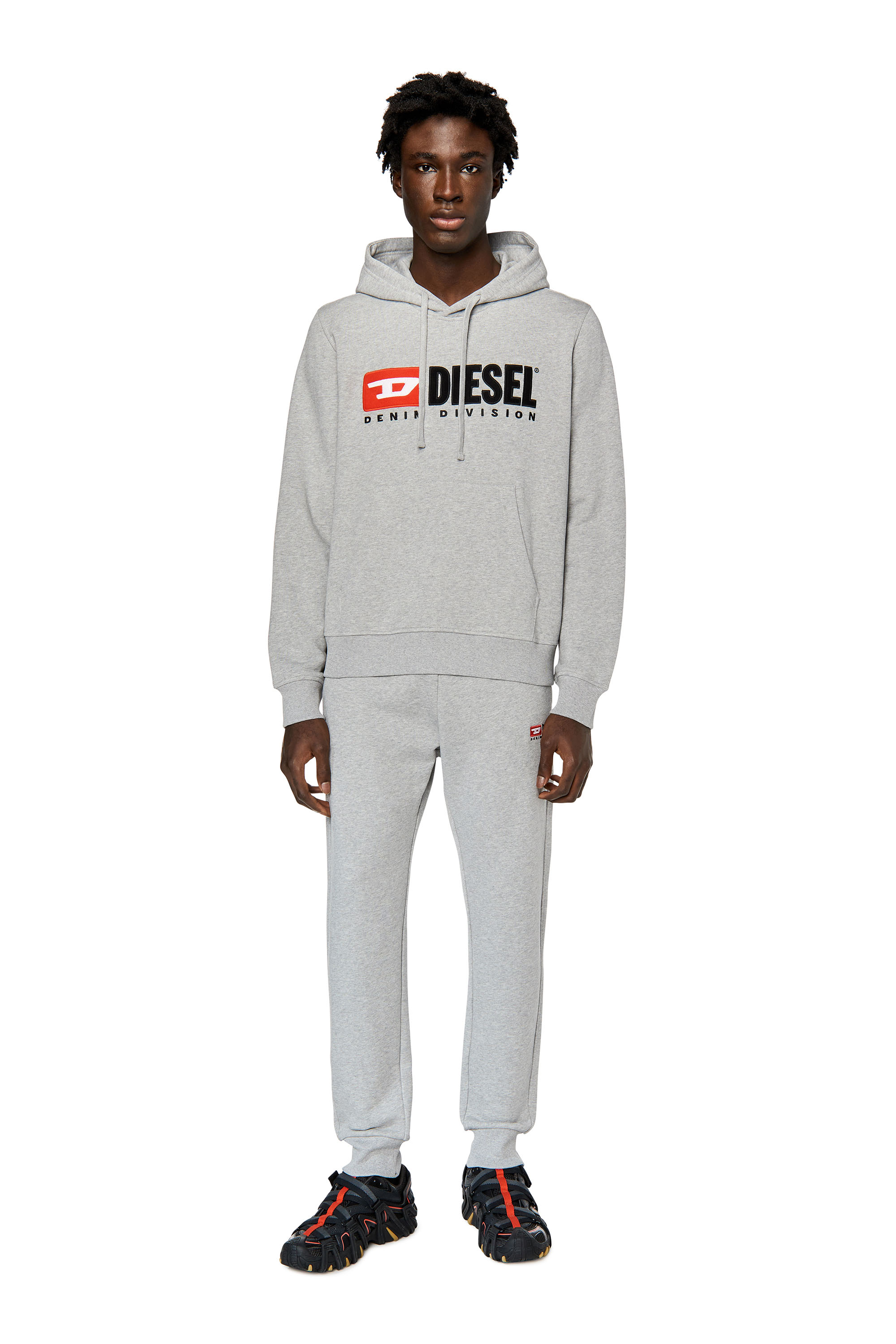 Diesel - P-TARY-DIV, Herren Trackhose mit Logo-Stickerei in Grau - 2