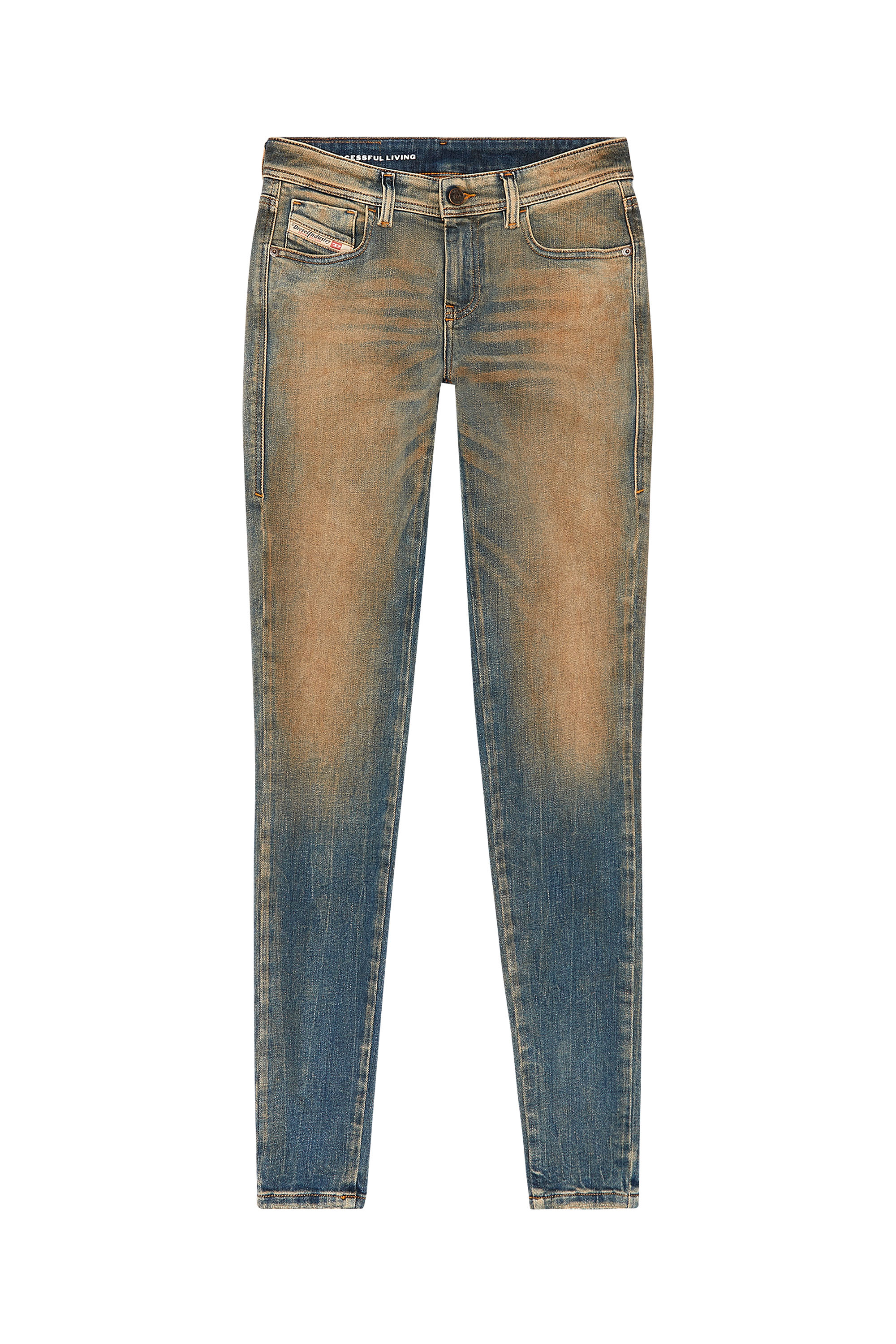 Diesel - Damen Super skinny Jeans 2017 Slandy 09H83, Mittelblau - Image 3