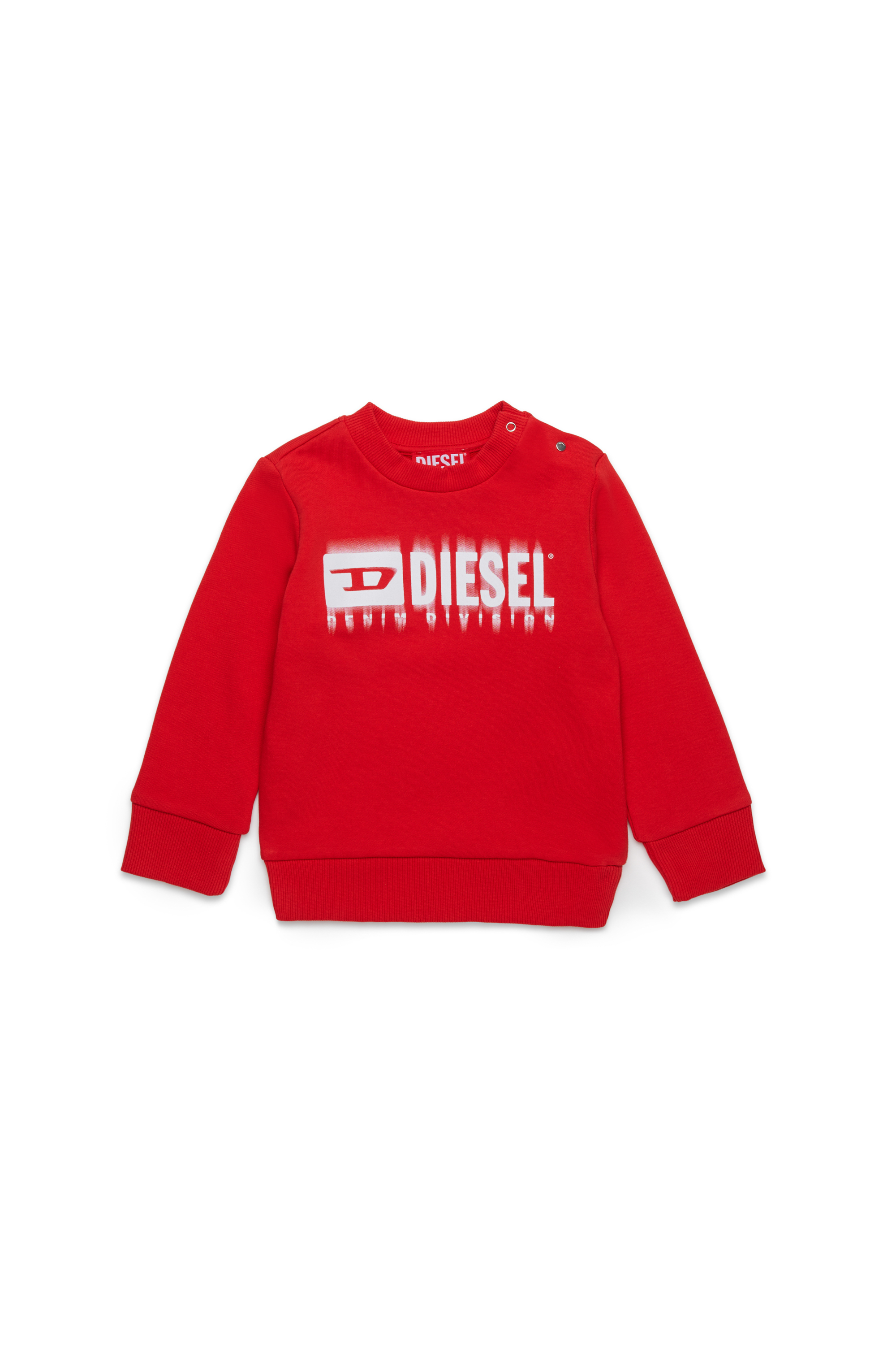 Diesel - SGINNL8B, Unisex Sweatshirt mit verschmiertem Logo in Rot - 1