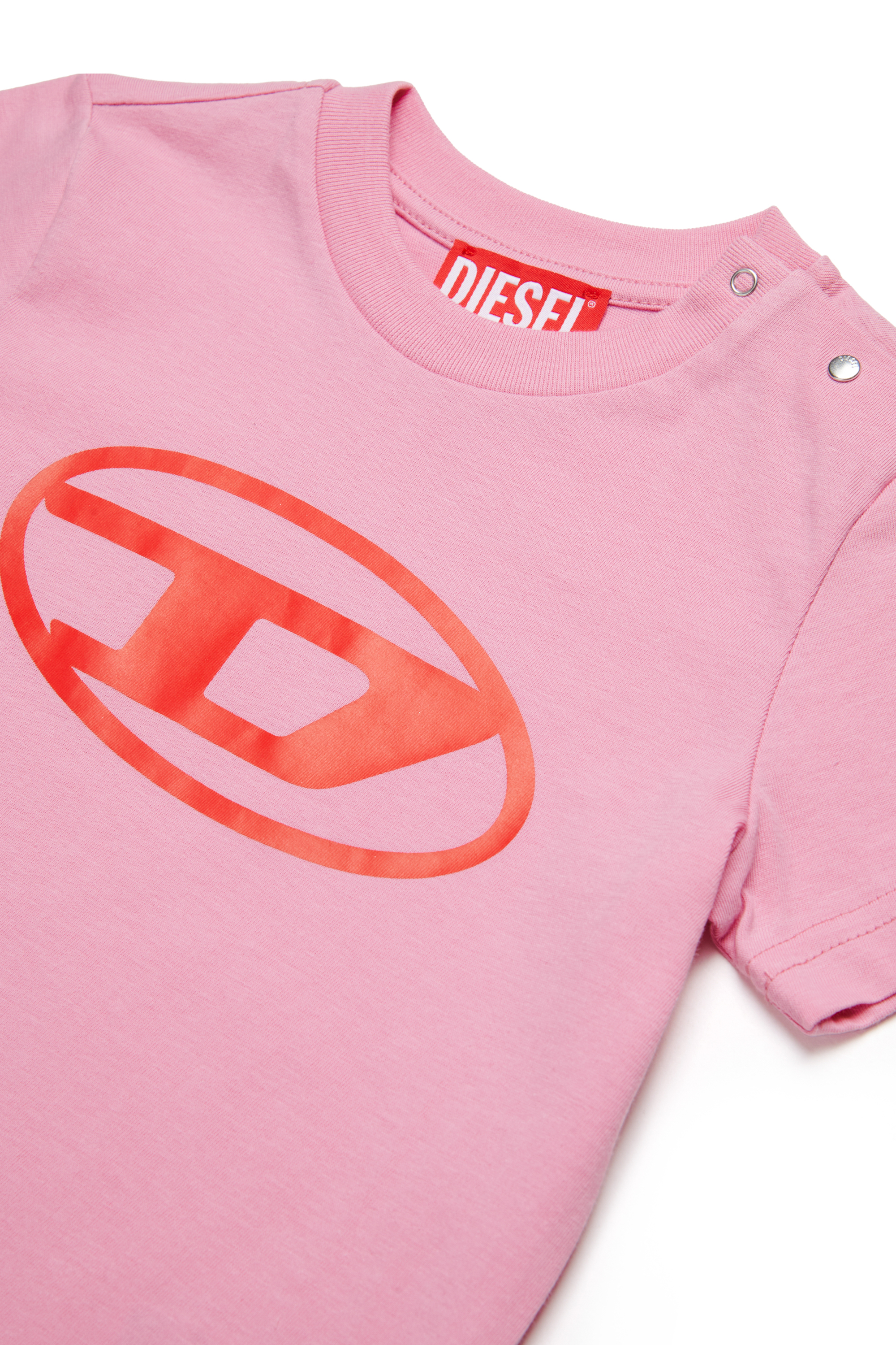 Diesel - TCERB, Unisex T-Shirt mit Oval D-Logo in Rosa - 3