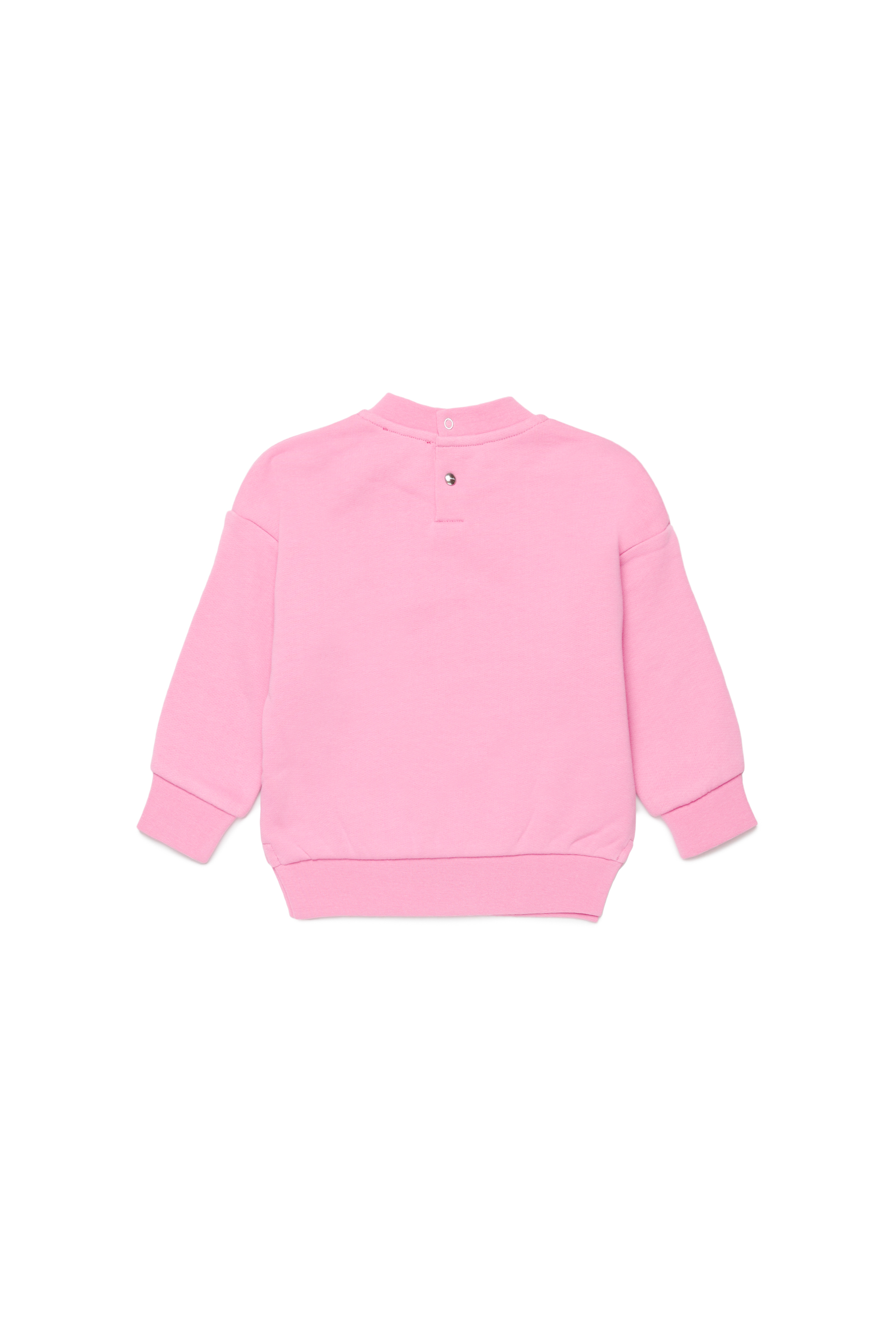 Diesel - STILTYB, Damen Sweatshirt mit Oval D-Logo aus Kristallsteinen in Rosa - 2