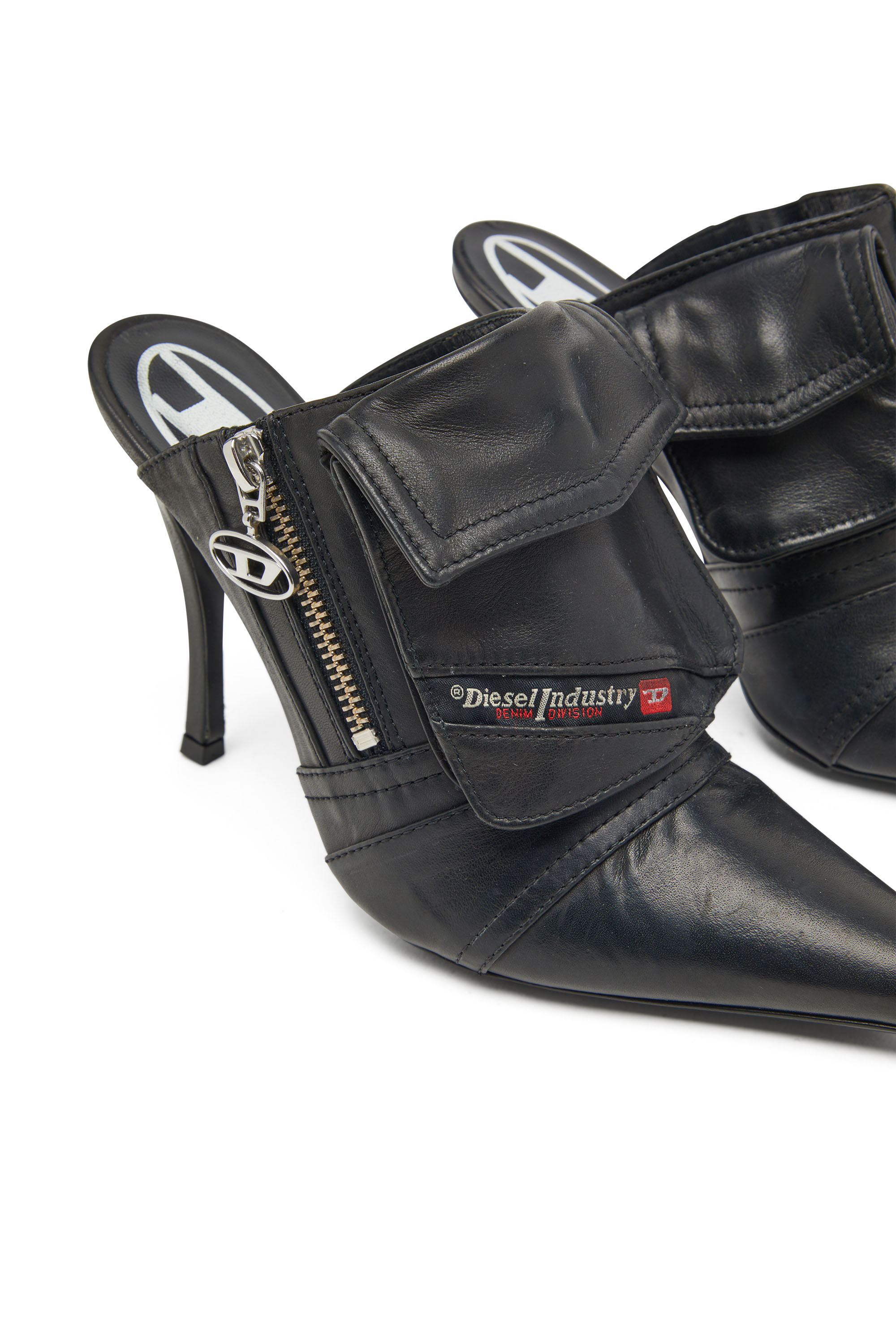 Diesel - D-VENUS POCKET ML, Damen D-Venus Pocket Ml Shoes - Stiefeletten mit Utility-Taschen in Schwarz - Image 4