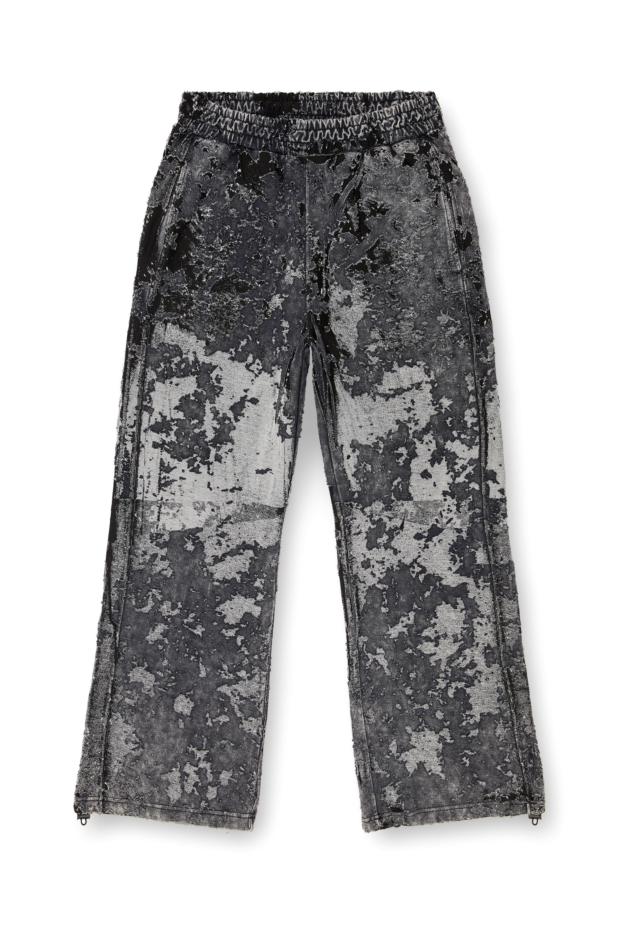 Diesel - P-MARTIS-SHOW, Herren Devoré-Trackhose mit Camouflage-Effekt in Schwarz - 3