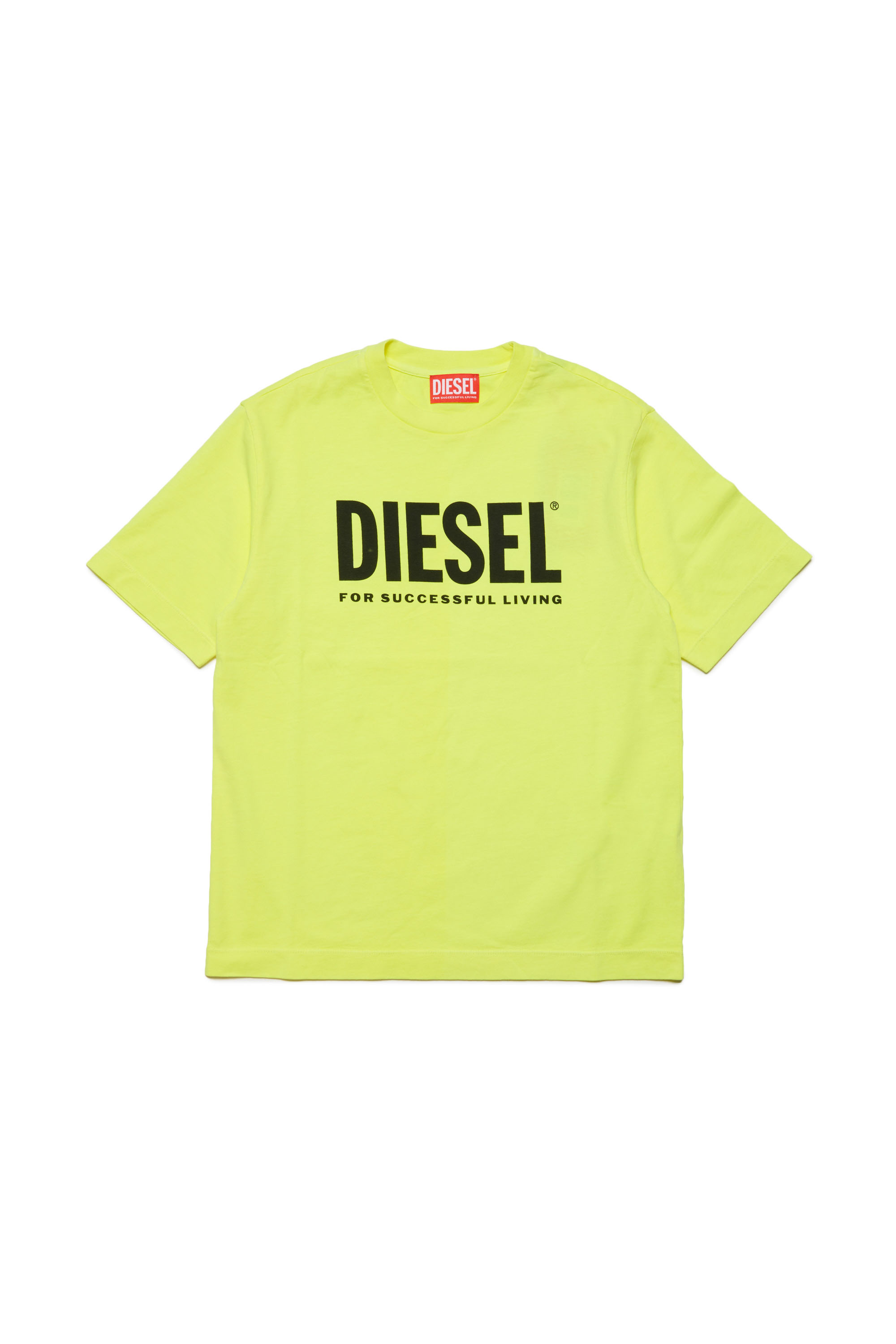 Diesel - TNUCI OVER, Unisex T-Shirt mit Diesel For Successful Living-Logo in Gelb - Image 1