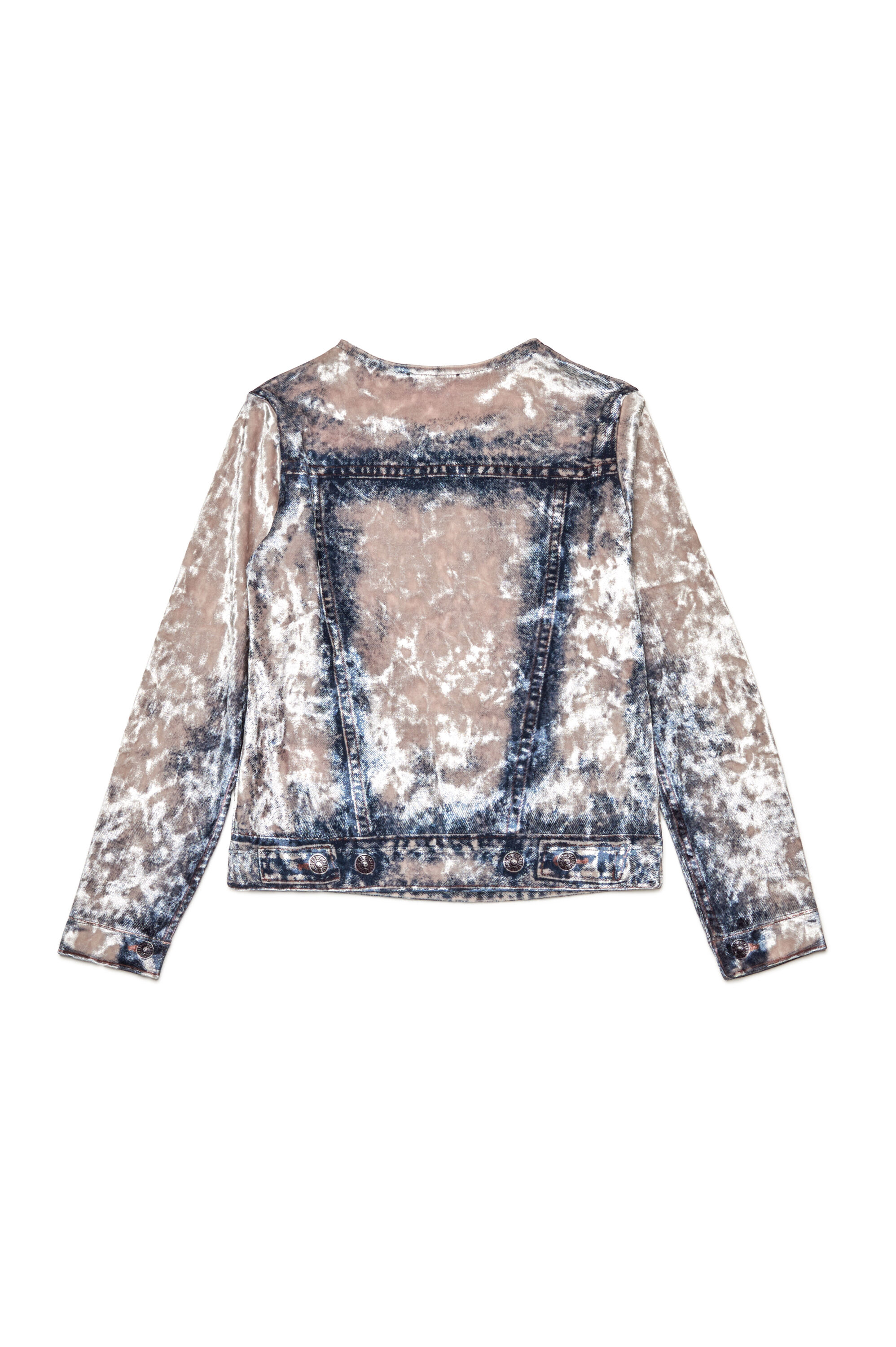 Diesel - TCLAUVET, Damen Langarm-Top mit Trompe l'oeil-Print in Hellblau - 2