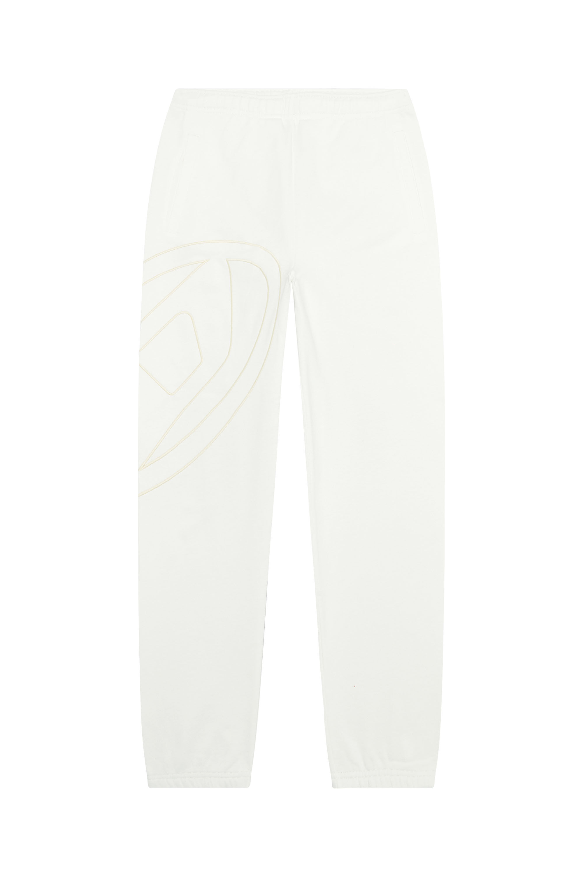 Diesel - P-MARKY-MEGOVAL, Man Sweatpants with maxi D logo in White - Image 2