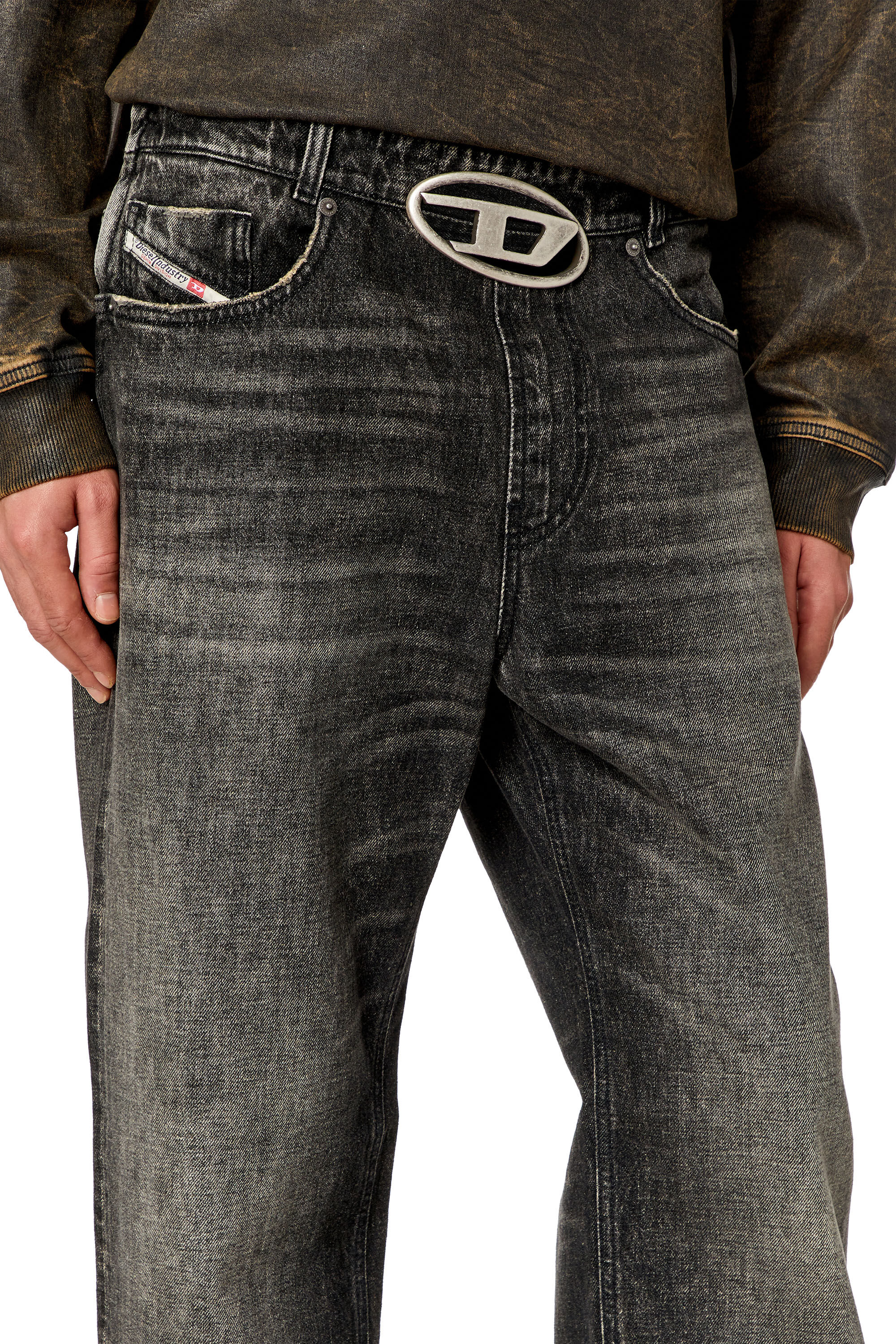 Diesel - Herren Straight Jeans 2010 D-Macs 0JGAE, Schwarz/Dunkelgrau - Image 5