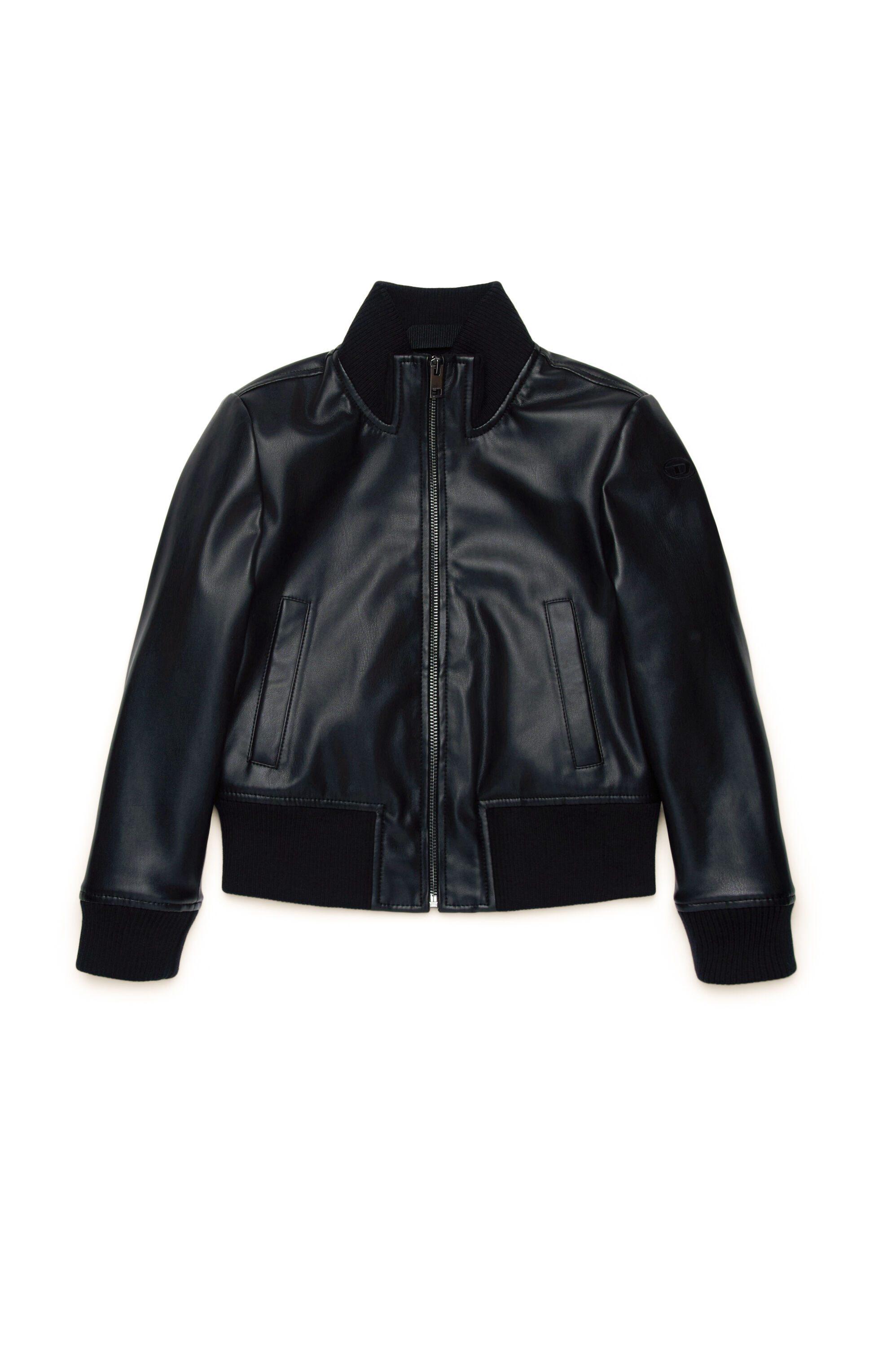 Diesel - JLHUNG, Damen Bikerjacke mit Oval D-Stickerei in Schwarz - 1