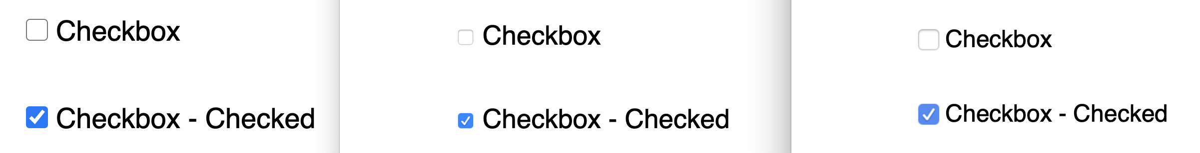 default checkboxes in Chrome, Firefox, and Safari