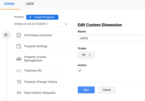 Éditeur de dimensions Google Analytics avec paramètres recommandés