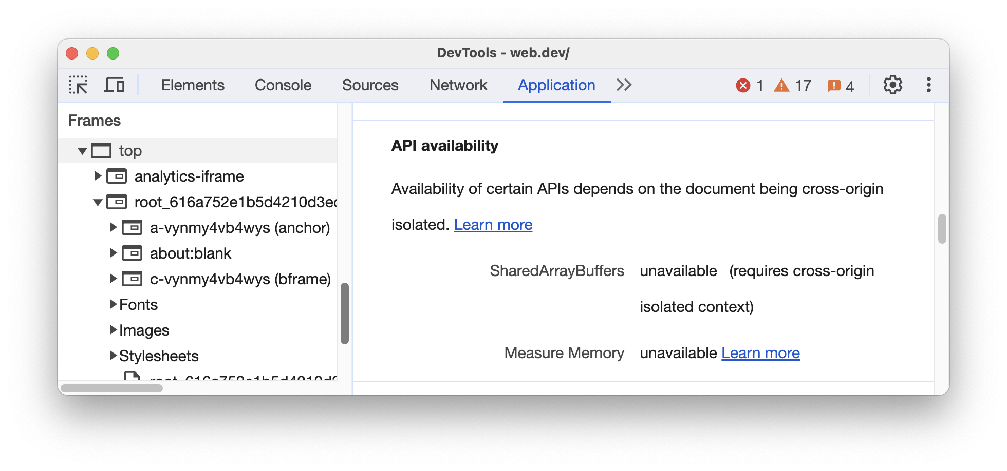 ส่วนความพร้อมใช้งานของ API