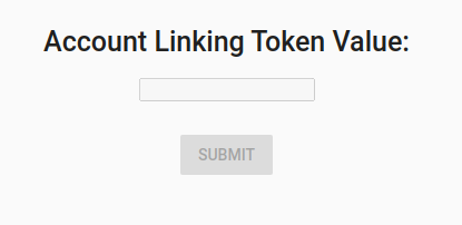 Cuadro de texto del valor del token de vinculación de cuentas