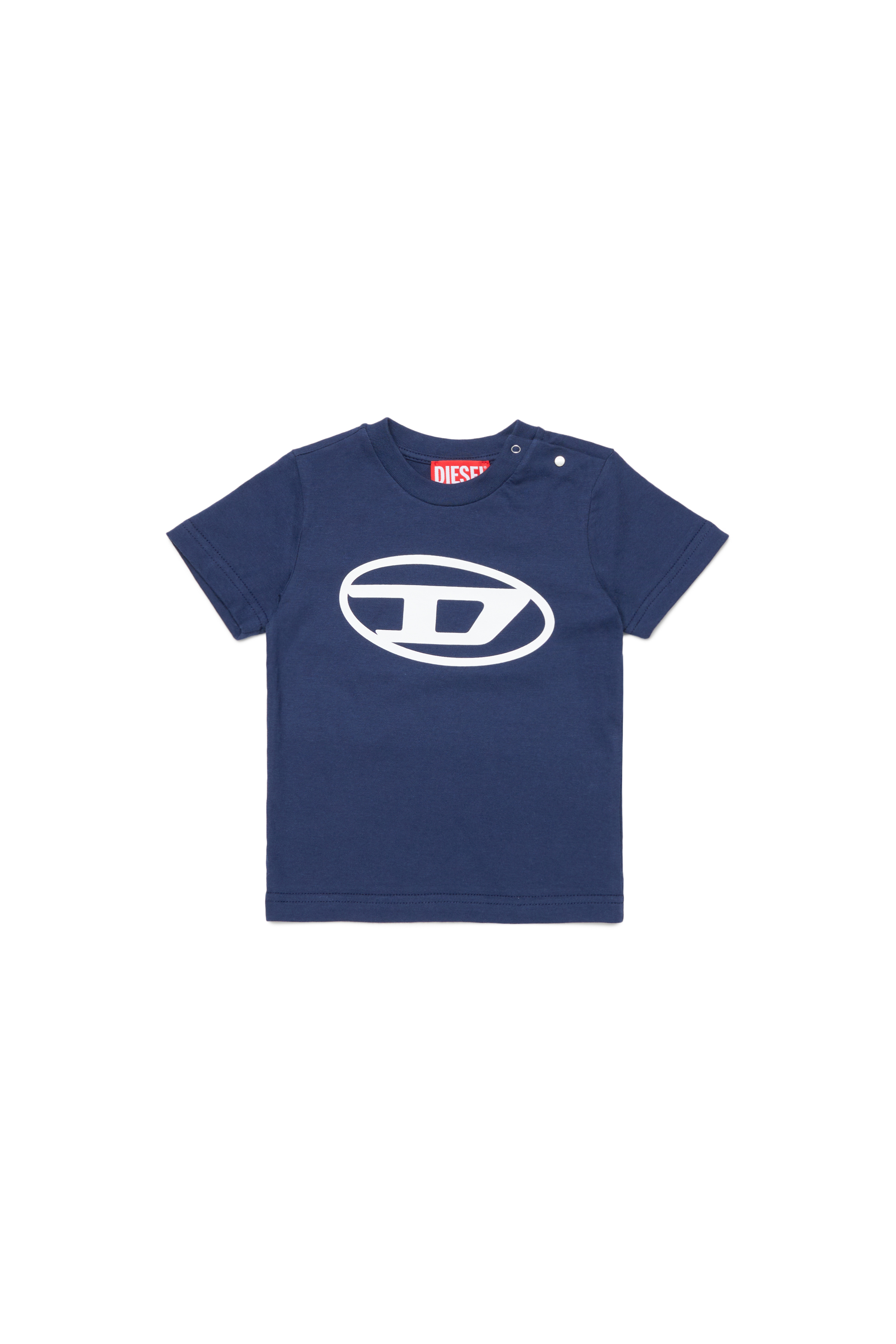 Diesel - TCERB, Unisex's T-shirt with Oval D logo in Blue - 1