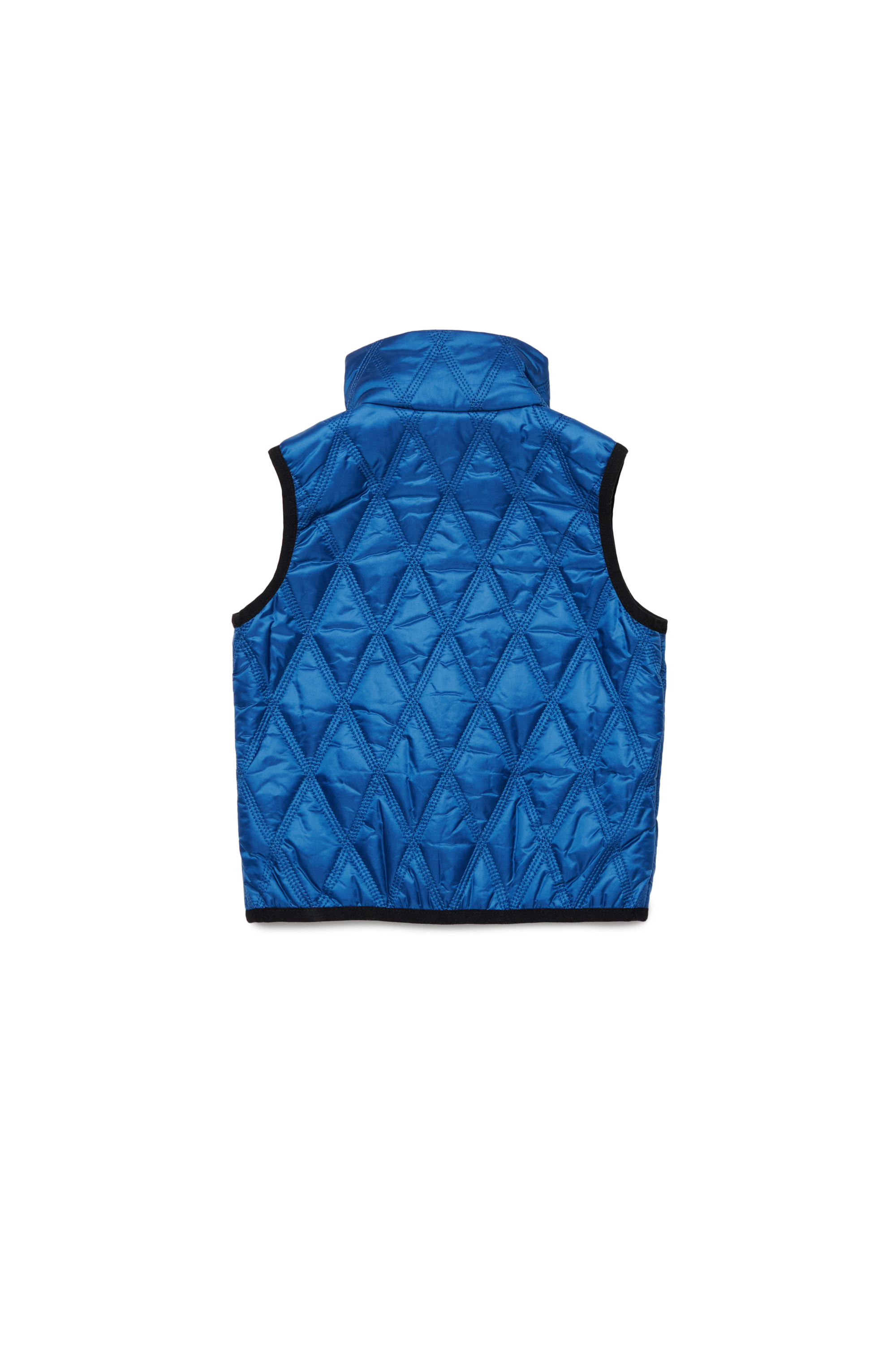 Diesel - JFOKKLOGONHB, Unisex's Quilted vest with Oval D patch in Blue - 2