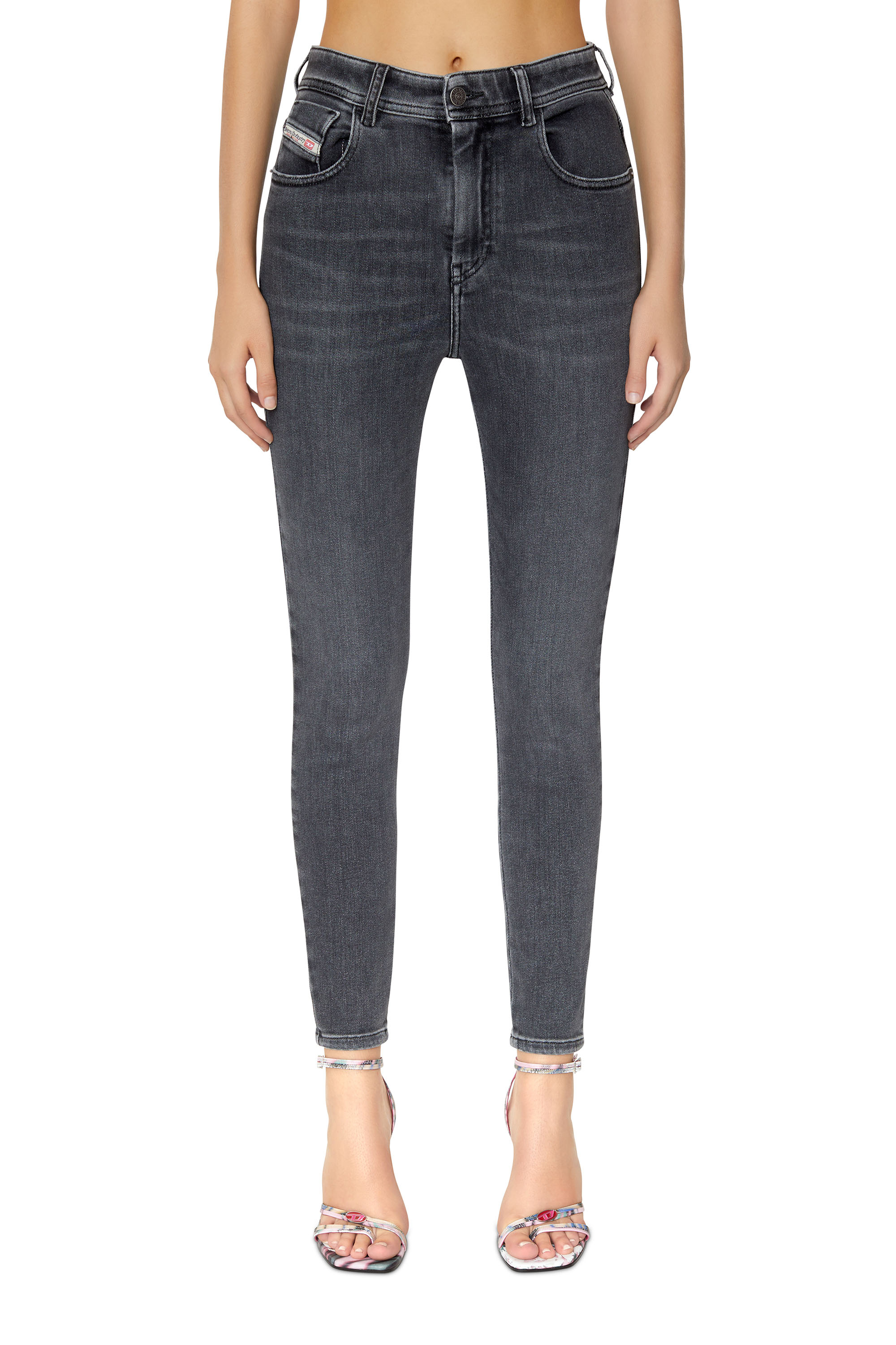 Diesel - Woman Super skinny Jeans 1984 Slandy-High 09D61, Black/Dark grey - Image 1