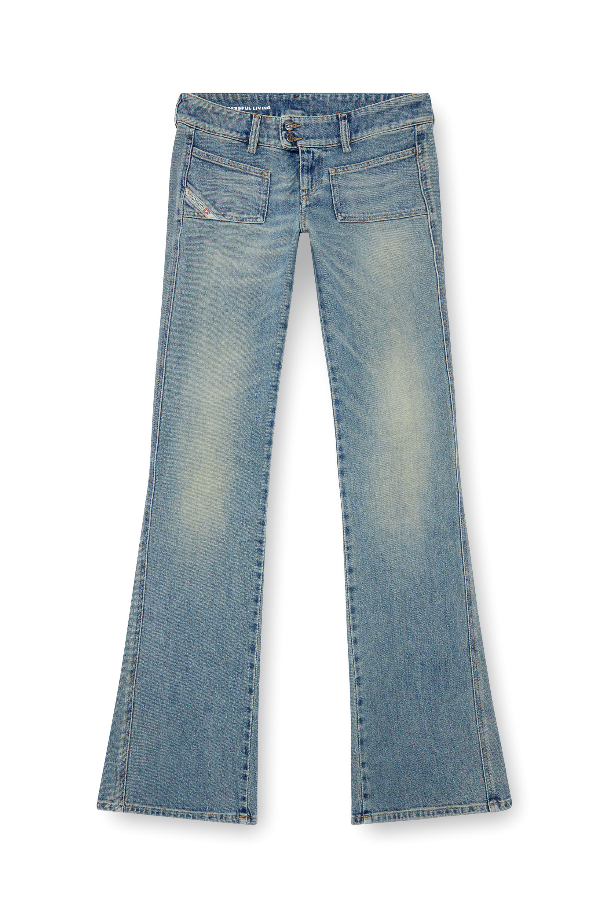 Diesel - Woman's Bootcut and Flare Jeans D-Hush 09J55, Light Blue - 3