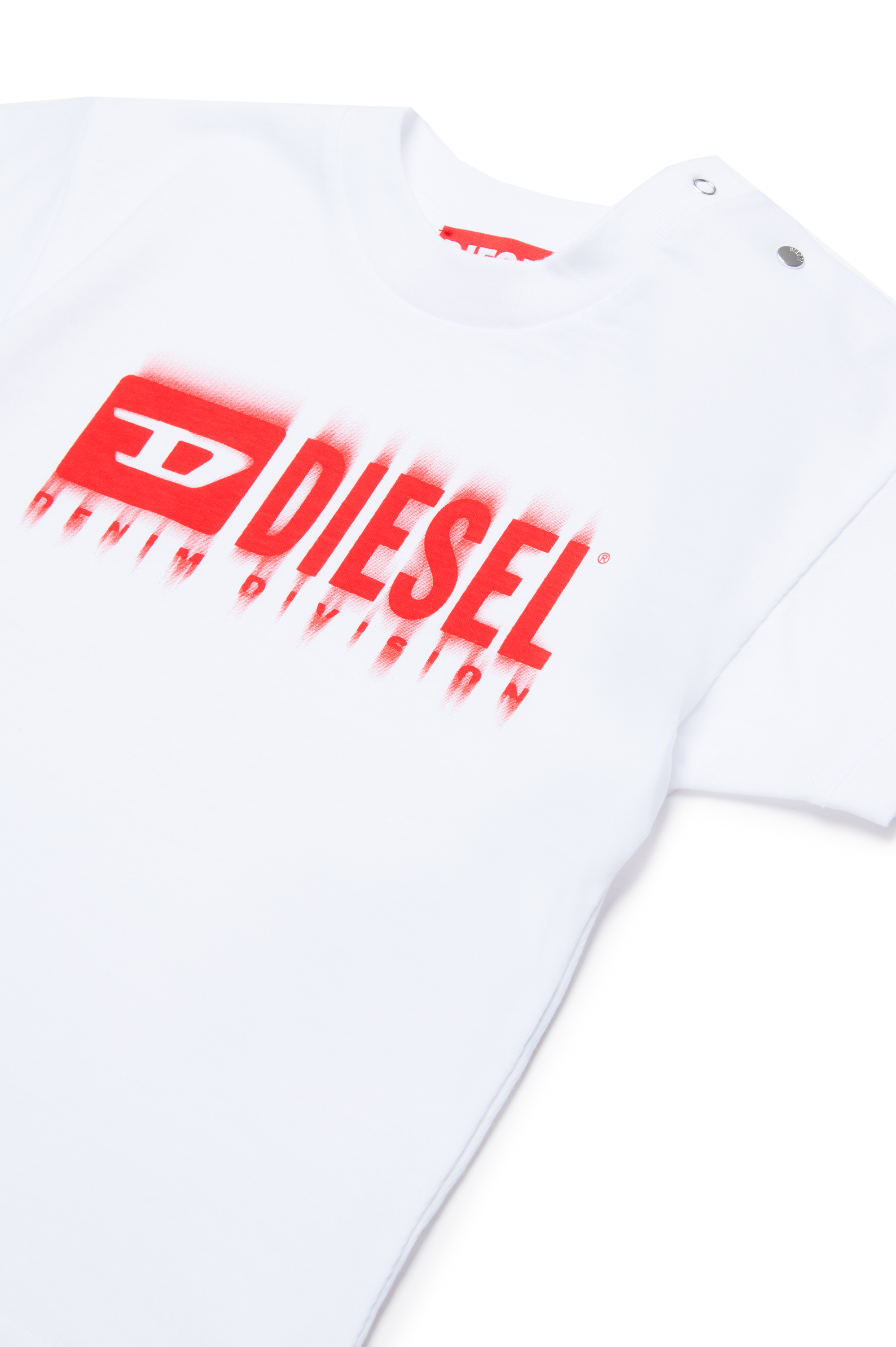 Diesel - TDIEGORL6MAB, Unisex's T-shirt with smudged logo in White - 3