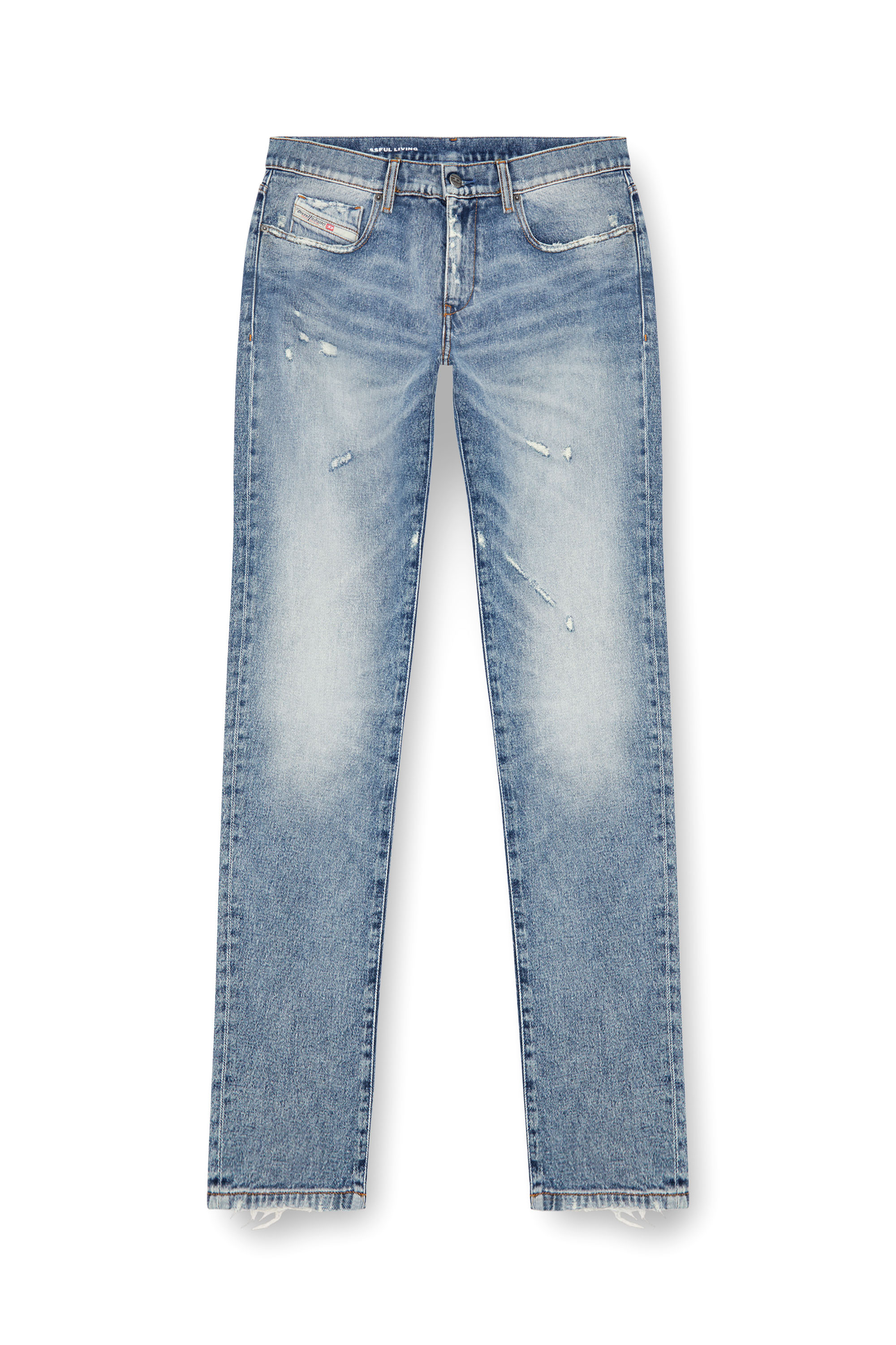 Diesel - Man Slim Jeans 2019 D-Strukt 09J57, Medium blue - Image 5