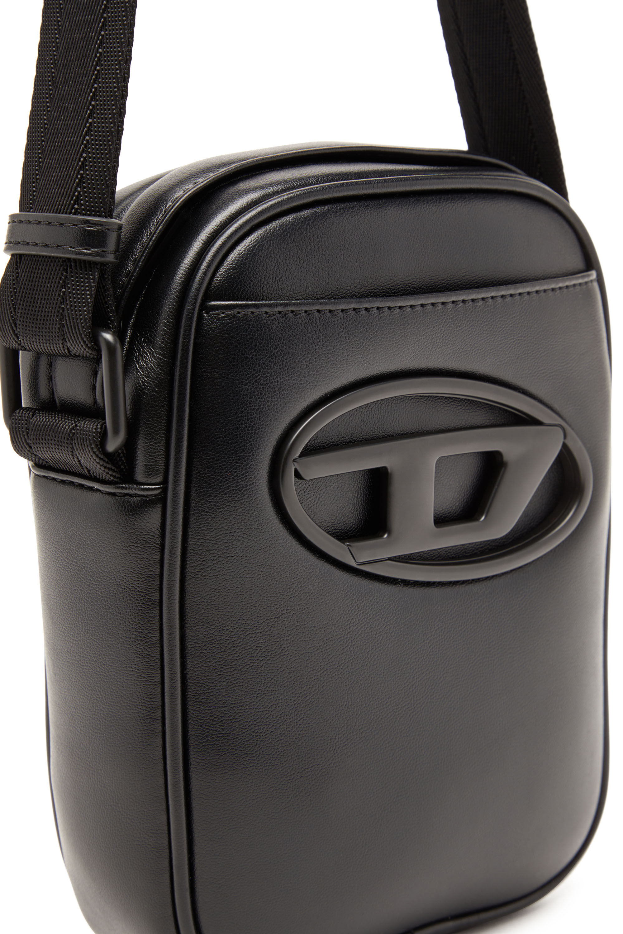 Diesel - HOLI-D CROSSBODY, Man Holi-D-Crossbody bag in PU and neoprene in Black - Image 5