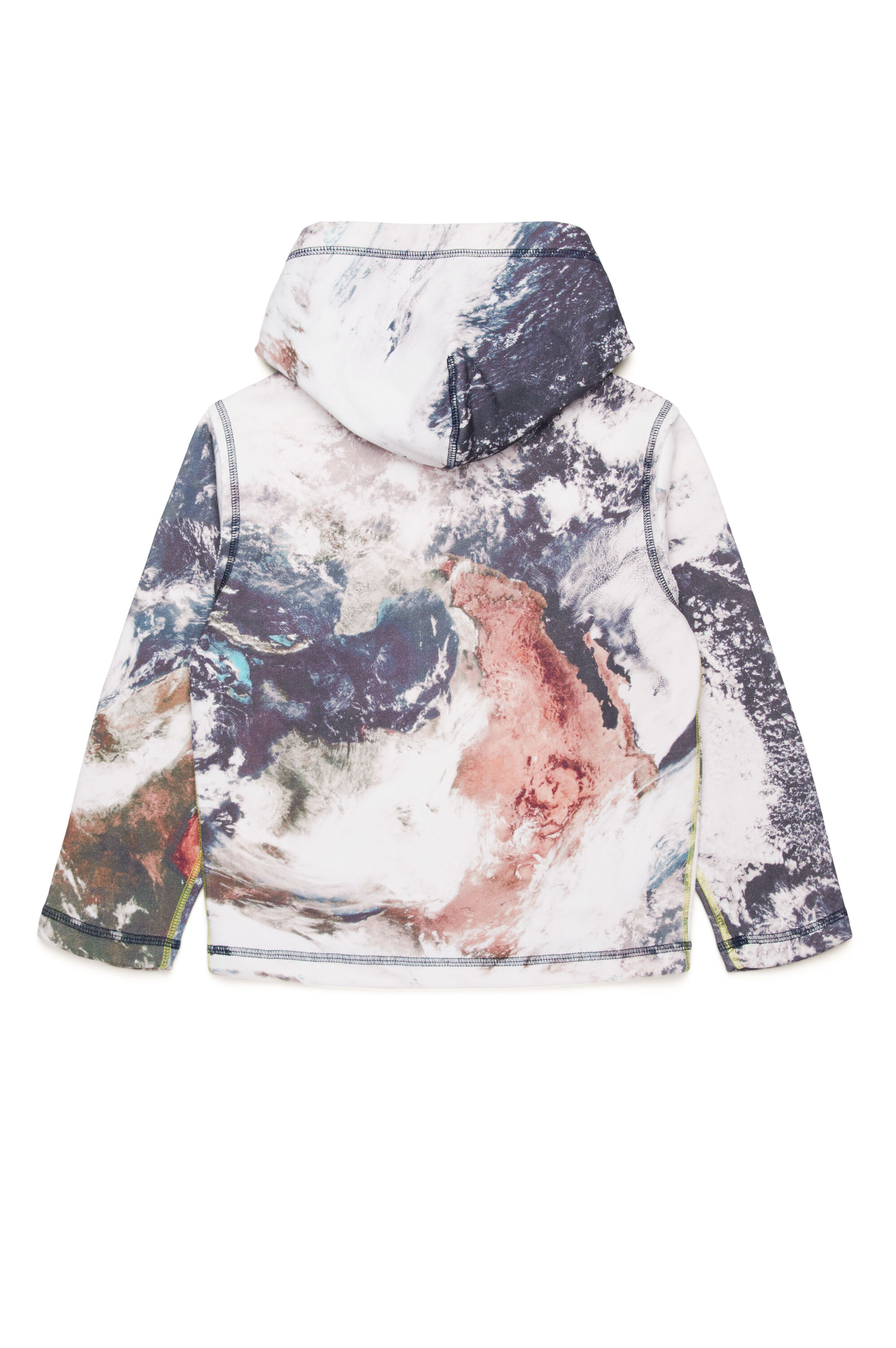 Diesel - SPAYHOODL1  OVER, Man's Hoodie with Planet Camo print in Multicolor - 2