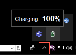 Battery status indicator