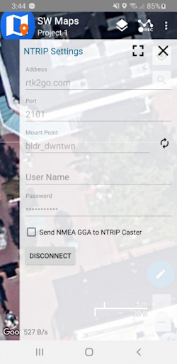 SW Maps NTRIP client