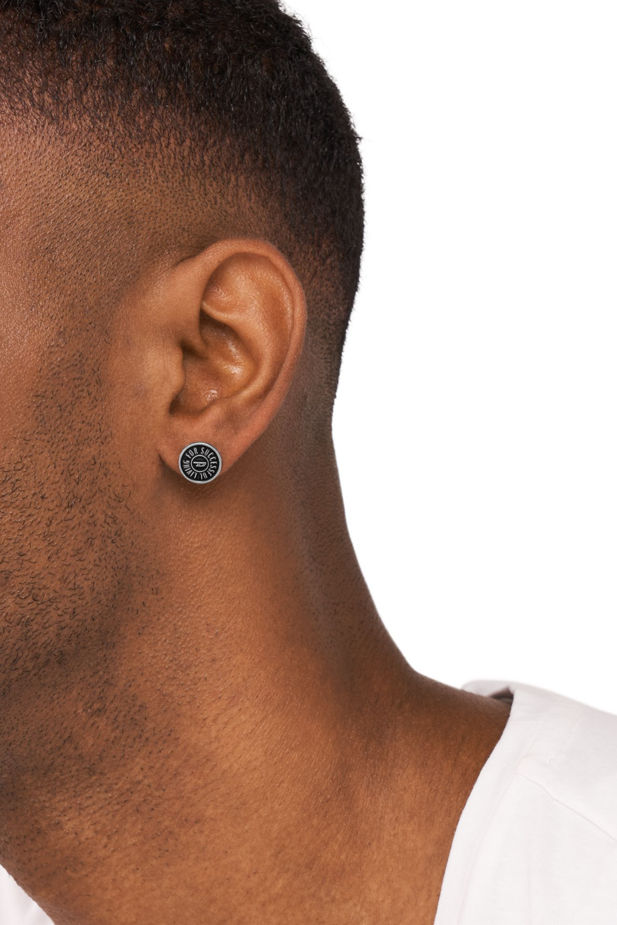 Diesel - DX1462, Man Stainless steel stud earring in Silver - Image 2