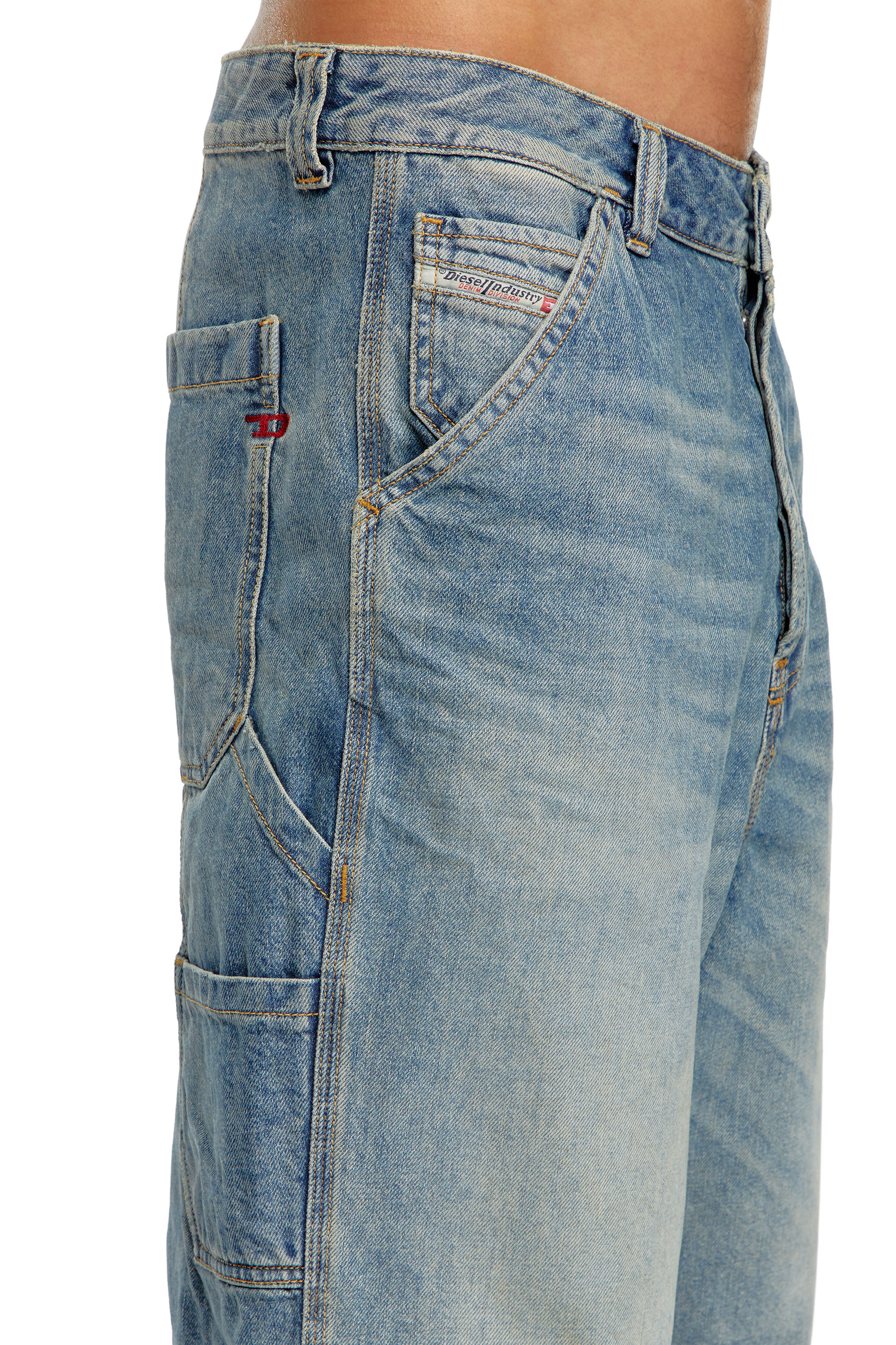 Diesel - D-LIVERY-SHORT, Man Denim utility shorts in Blue - Image 5