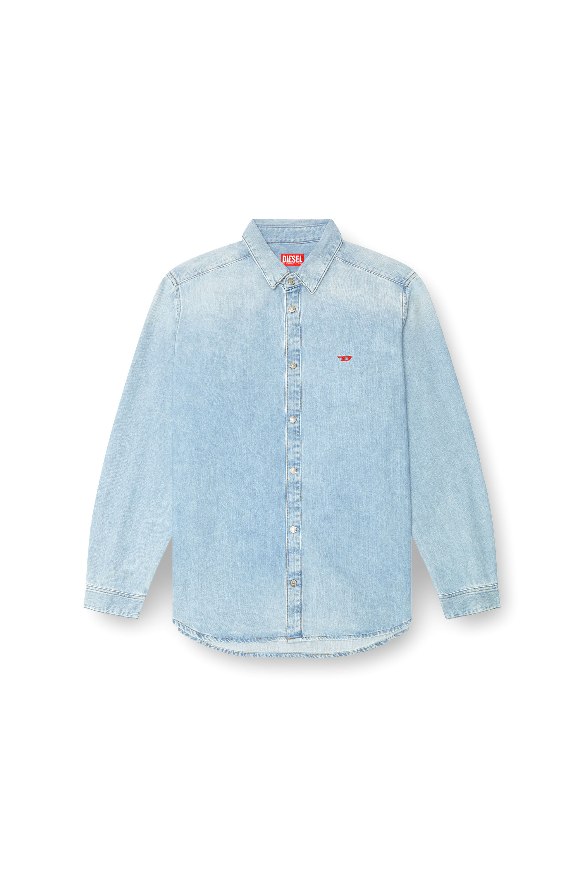 Diesel - D-SIMPLY, Man's Shirt in denim in Light Blue - 3